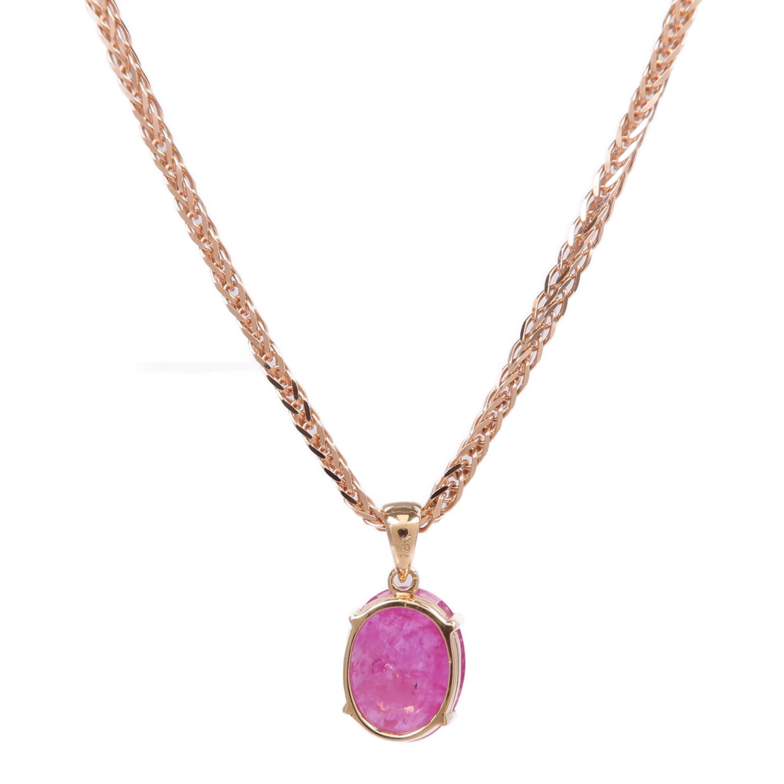 JEWELRY 【激減優惠】18K黃金/玫瑰金Ruby Necklace紅寶石項鍊