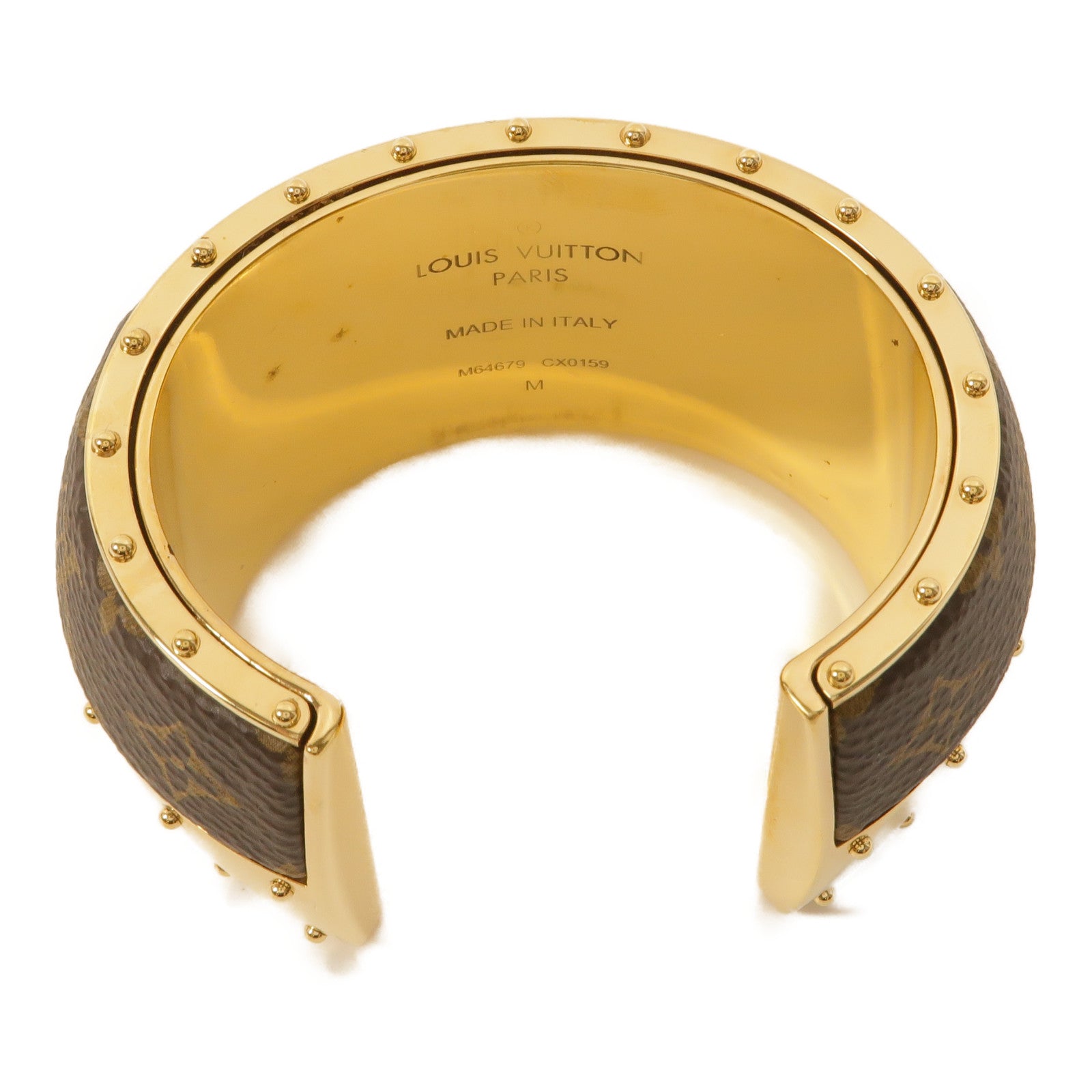 LOUIS VUITTON 金屬/Monogram Wild LV Cuff M手鐲