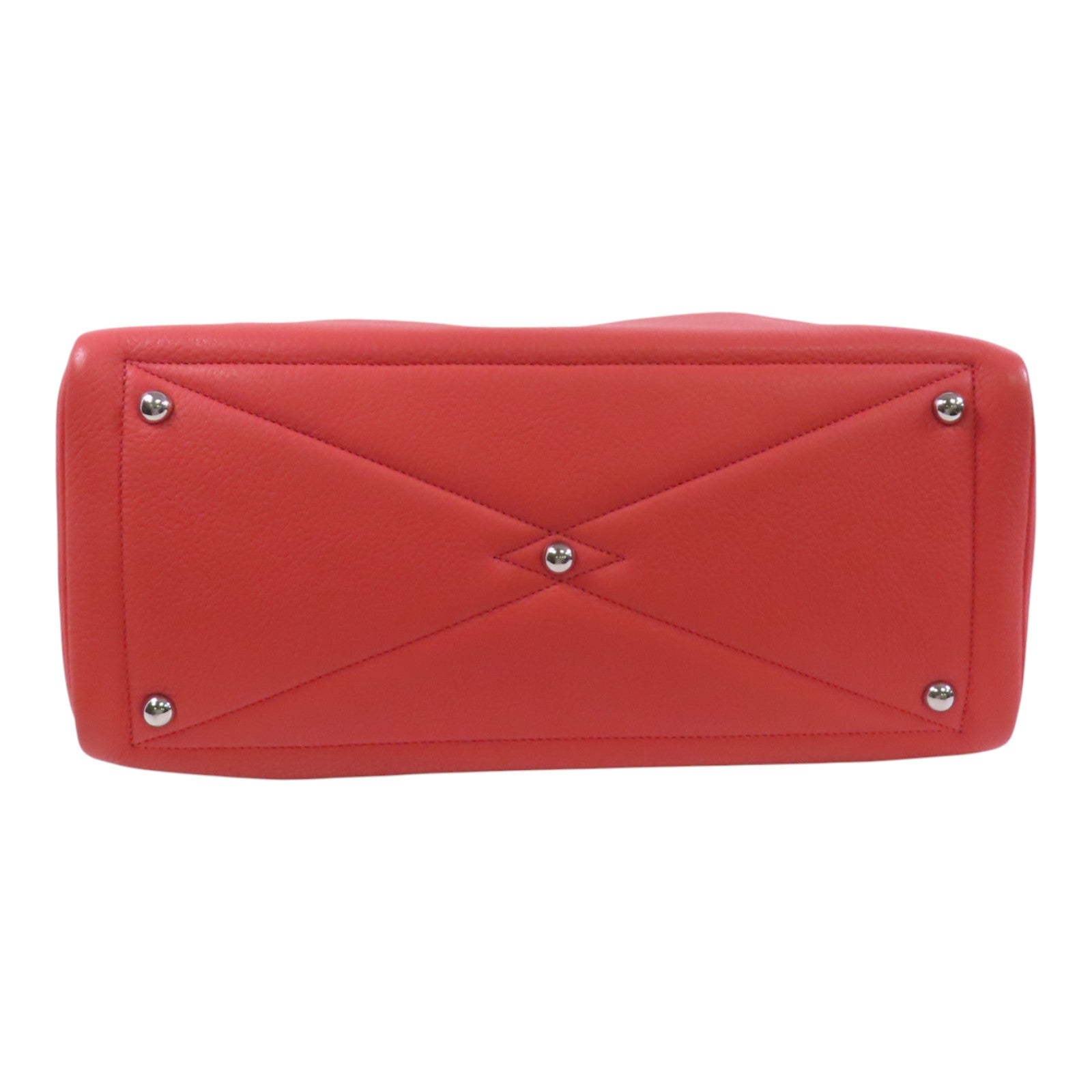 HERMES Clemence皮革Victolia銀扣手挽袋