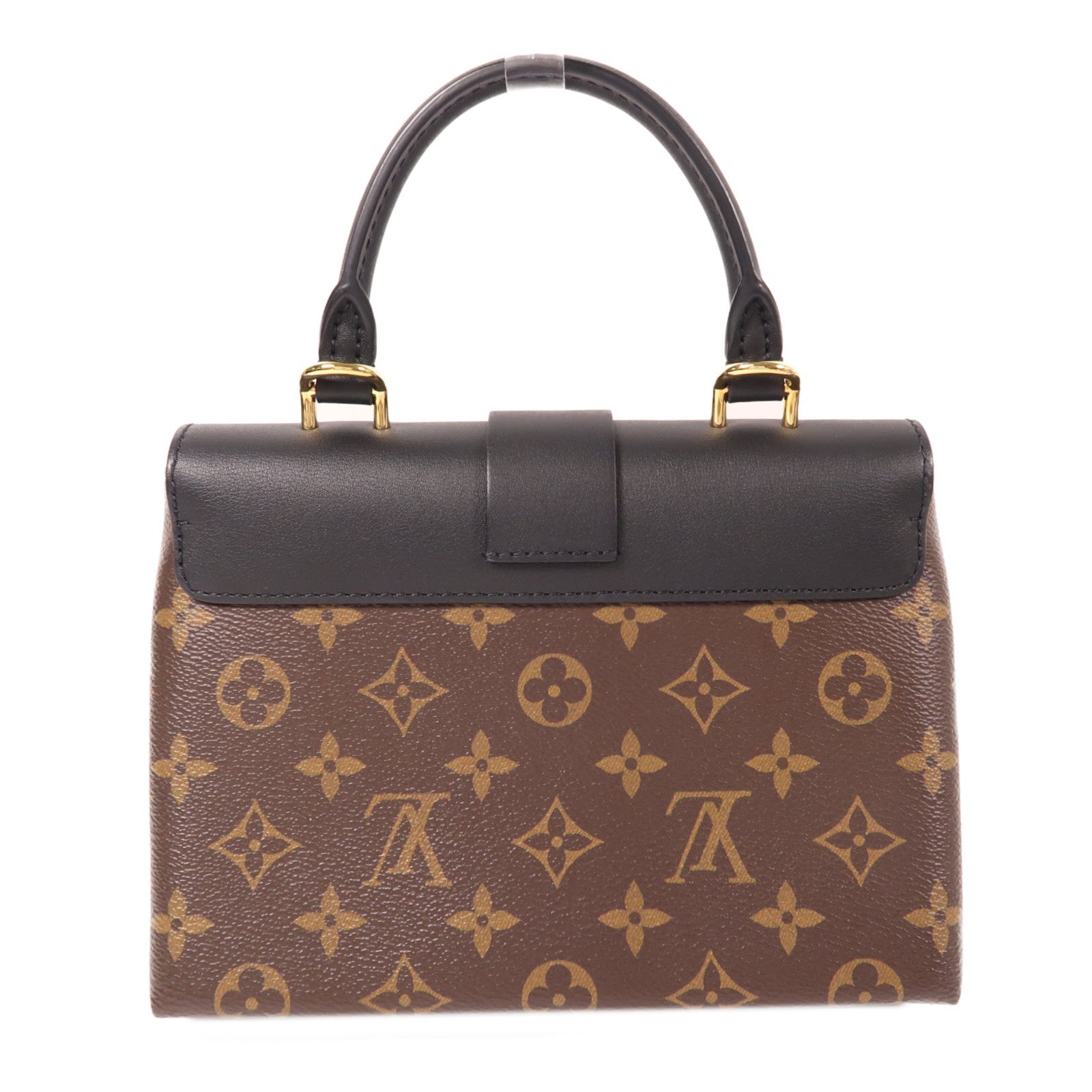 LOUIS VUITTON Monogram Locky BB金扣手挽肩背兩用袋棕色/黑色