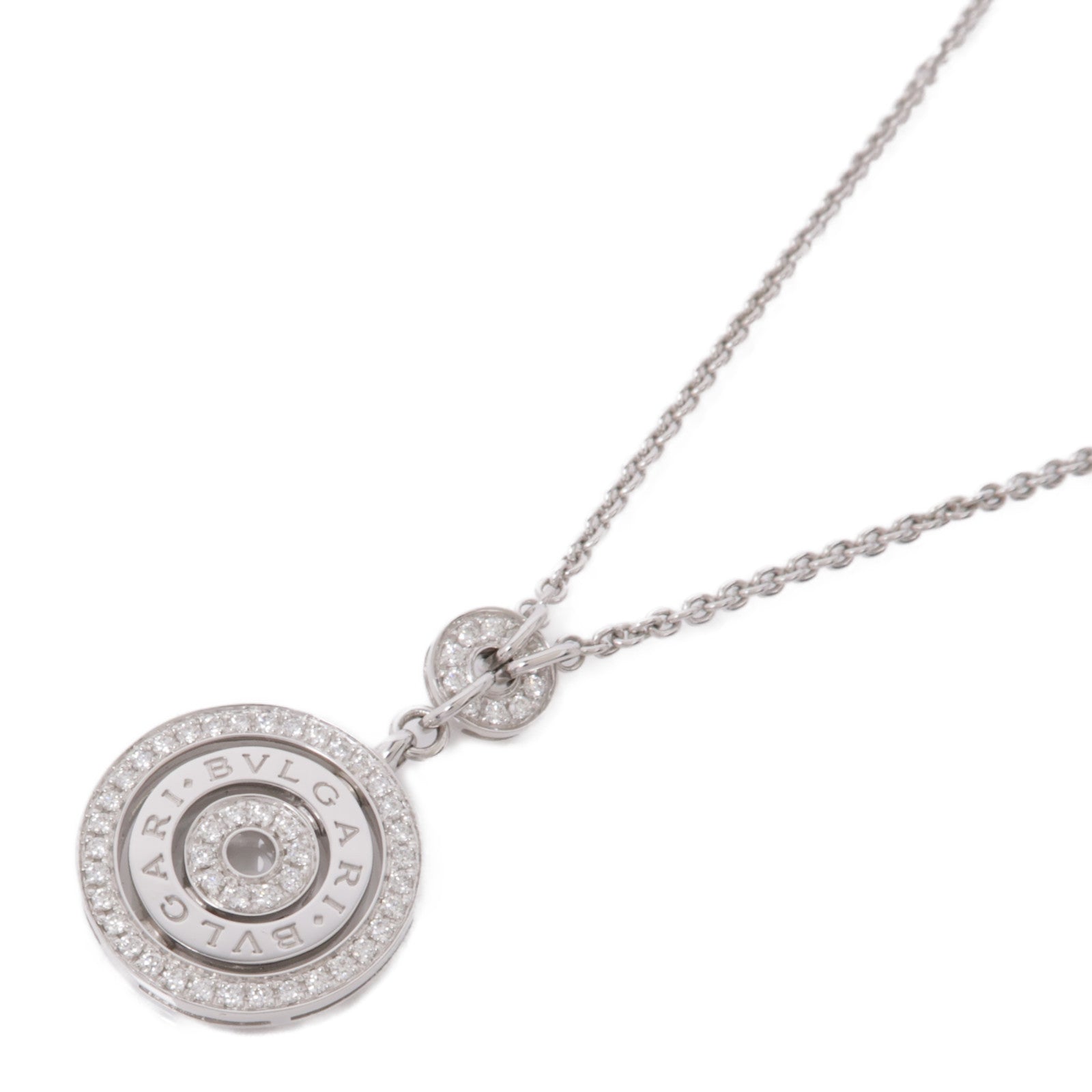 BVLGARI 18K白金Concentrica Diamond Necklace項鍊