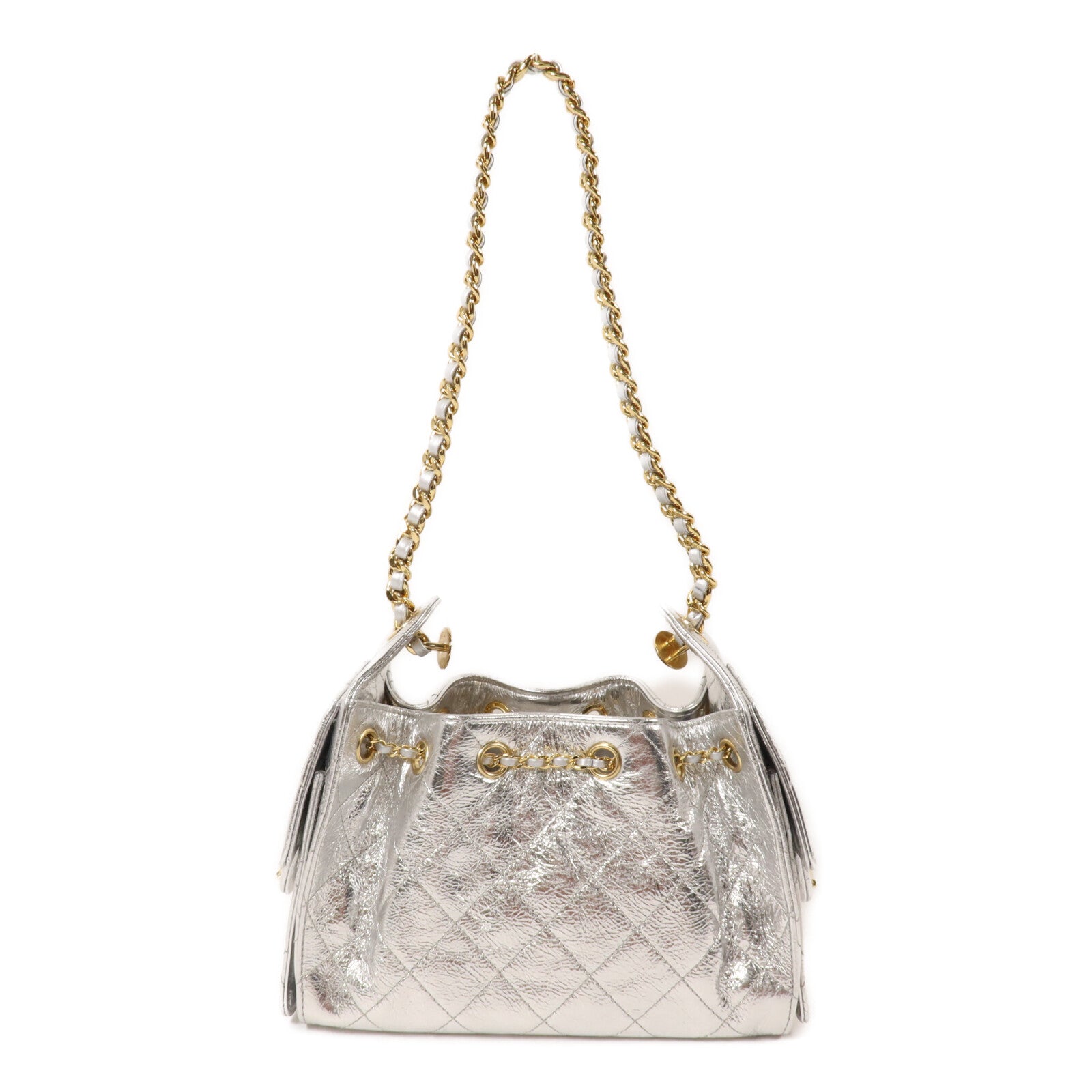 CHANEL 牛皮皮革Chanel 25 Mini鏈帶肩背袋
