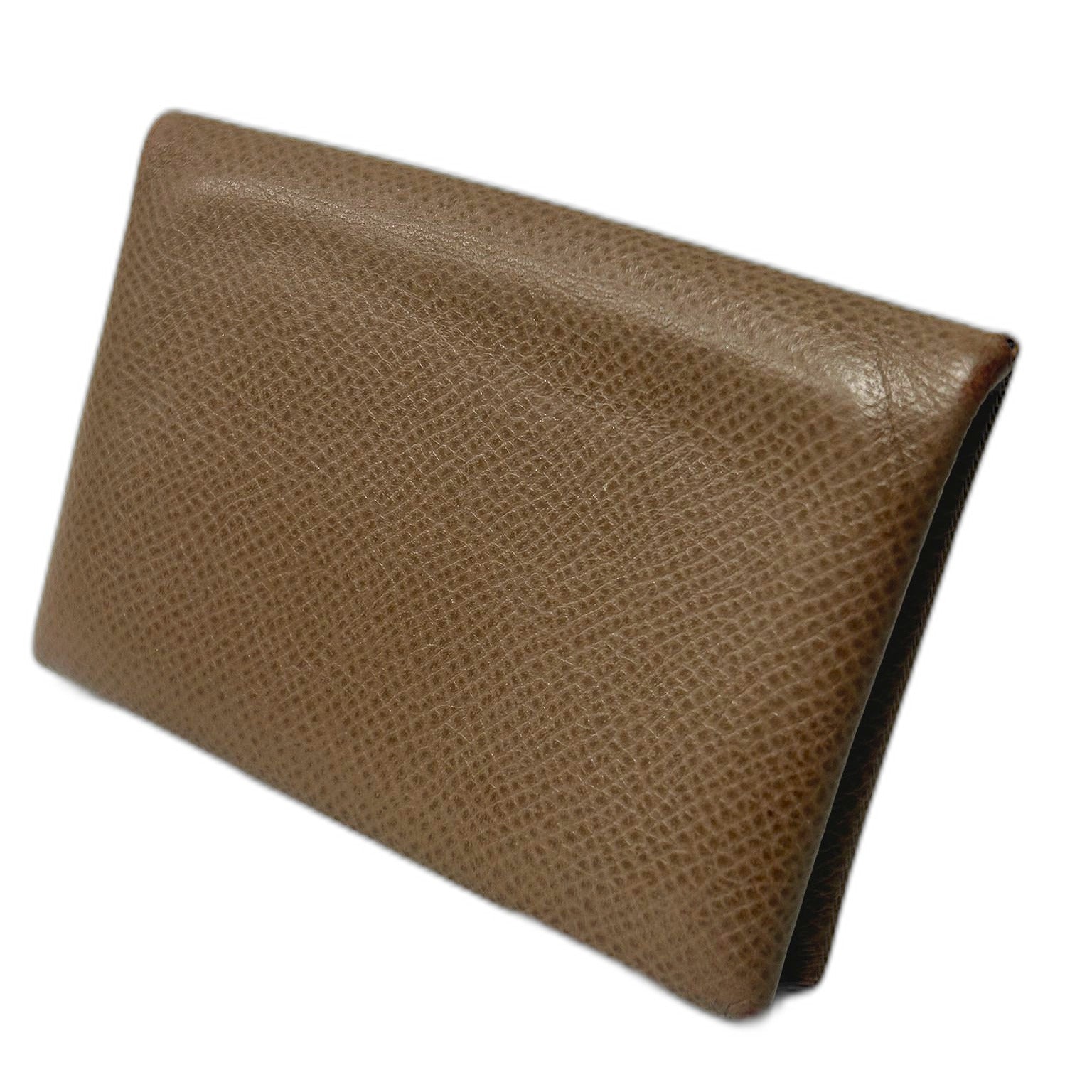 HERMES 【激減優惠】Epsom皮革Calvi Card Holder卡片套Etoupe