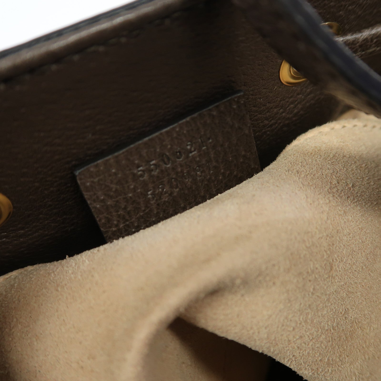 GUCCI 【激減優惠】塗層帆布Ophidia GG Small Bucket Bag金扣手挽肩背兩用袋啡色