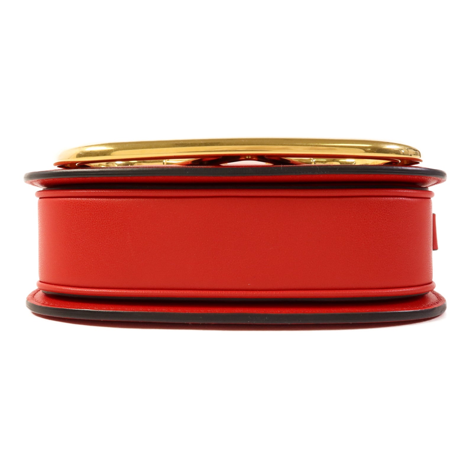 Valentino 皮革Supervee Shoulder Bag金扣肩背袋