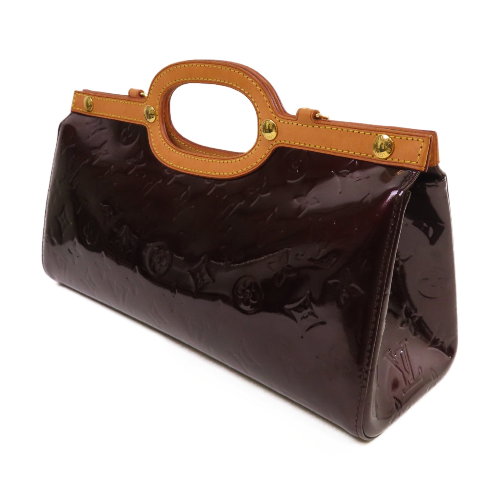 LOUIS VUITTON Monogram Vernis Roxbury Drive 2way Shoulder Bag金扣手挽肩背兩用袋酒紅色