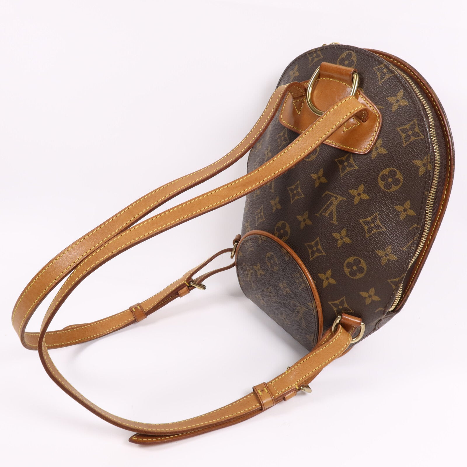 LOUIS VUITTON Monogram Ellipse Sac A Dos Backpack金扣背包棕色