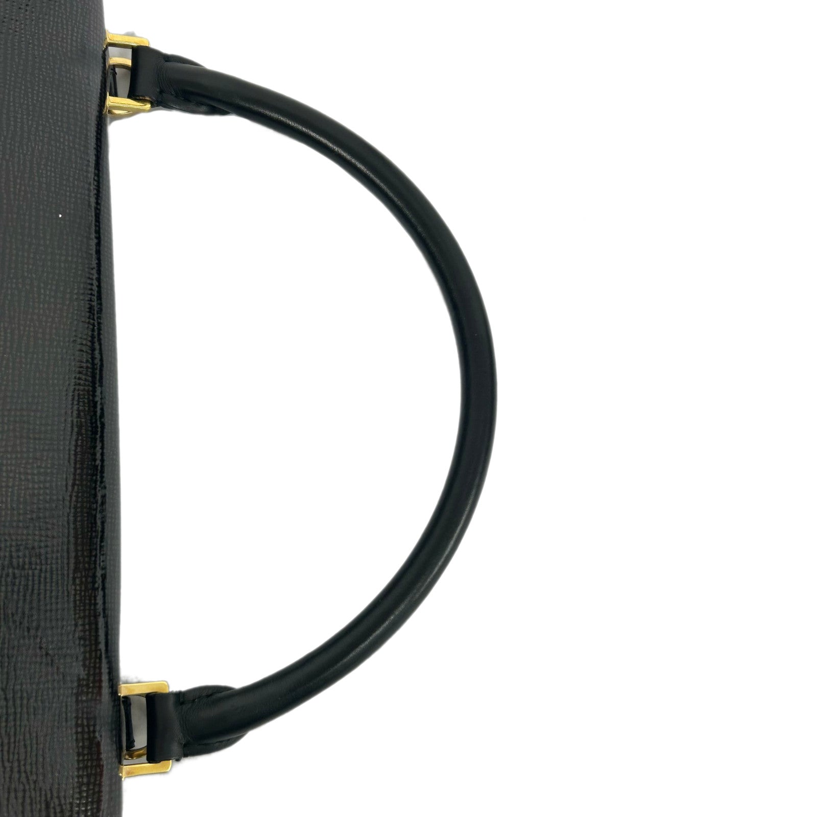 CELINE 【激減優惠】漆皮皮革Trapeze金扣手挽肩背兩用袋黑色