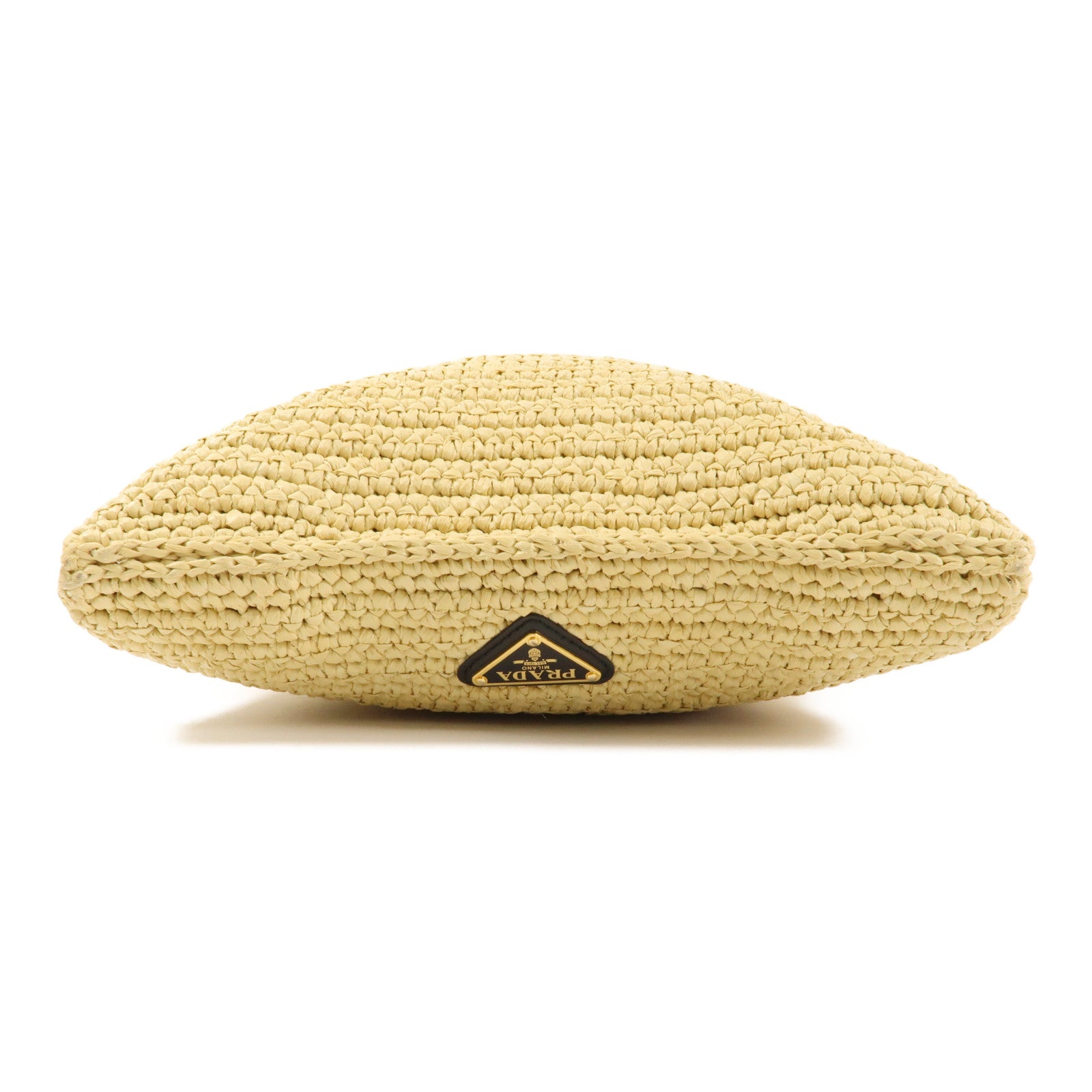 PRADA Raffia Crochet金扣肩背袋