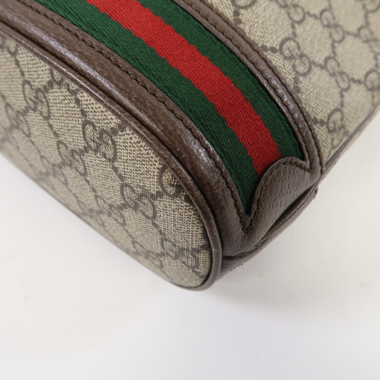GUCCI 【激減優惠】塗層帆布Ophidia GG Small Bucket Bag金扣手挽肩背兩用袋啡色