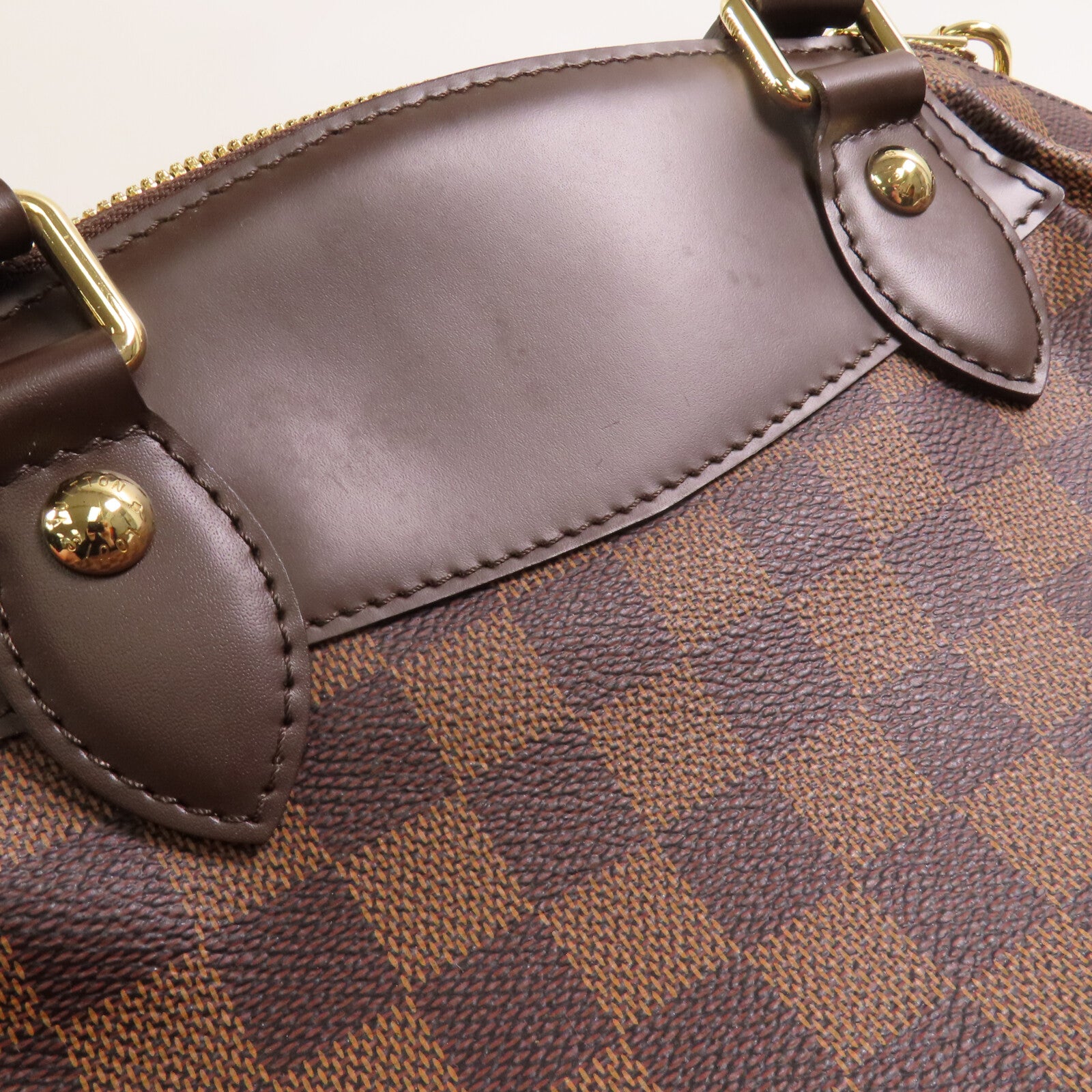 LOUIS VUITTON Damier Ebene Verona PM金扣手挽袋