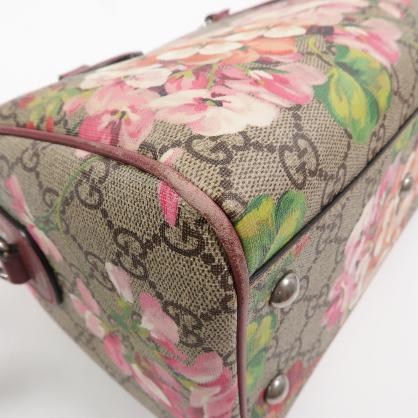 GUCCI 塗層帆布GG Supreme Blooms Boston Bag手挽肩背兩用袋