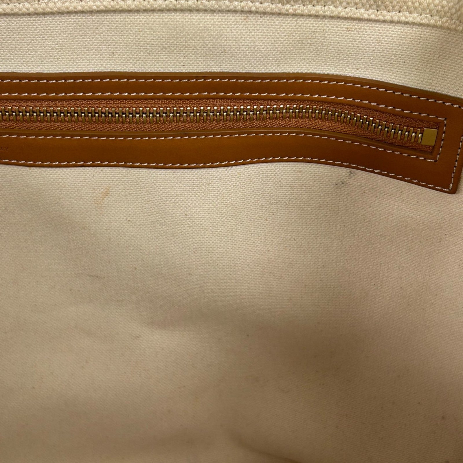 CELINE【激減優惠】 帆布Horizontal Cabas金扣手挽袋白色