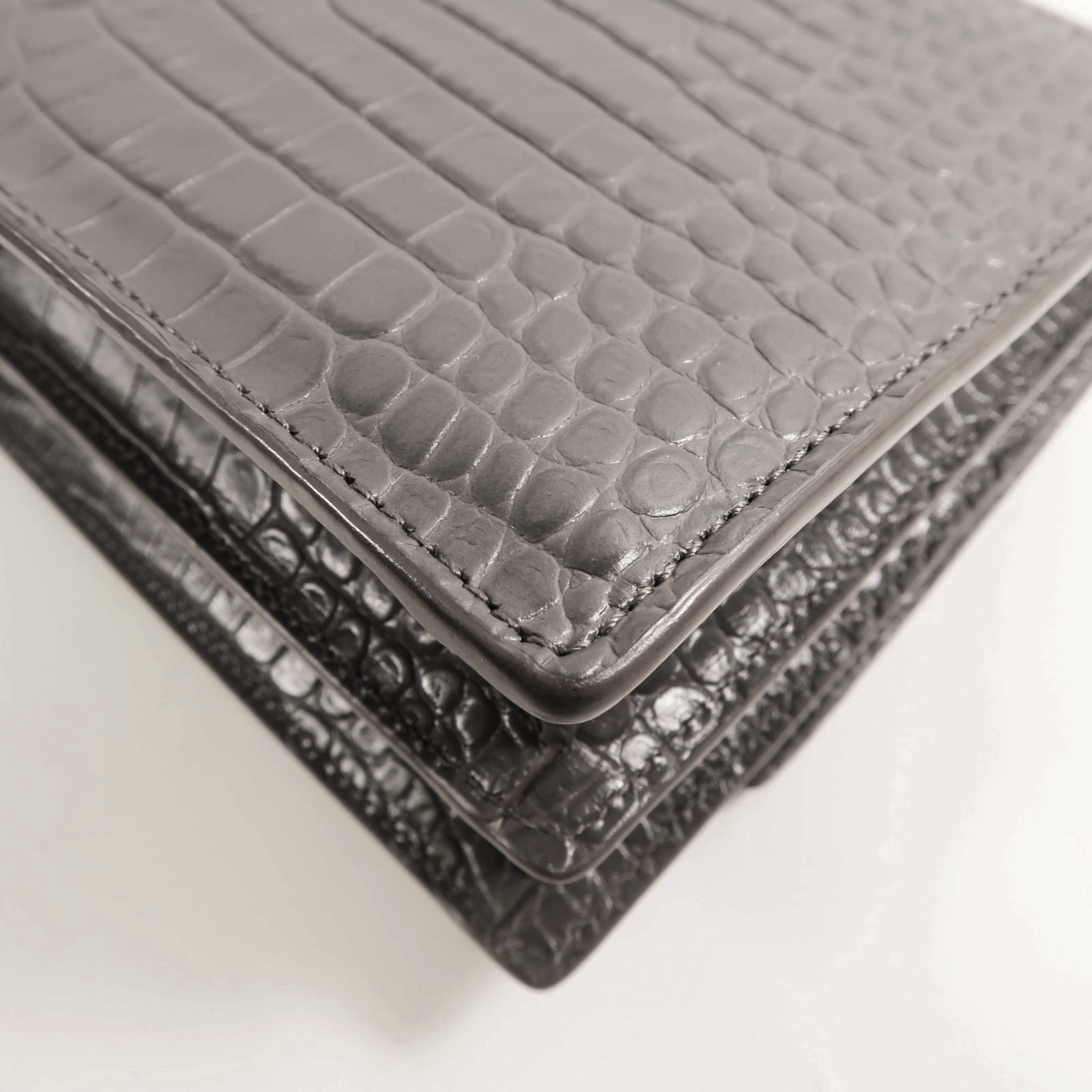 SAINT LAURENT 牛皮皮革Chain Shoulder銀扣鏈帶肩背袋