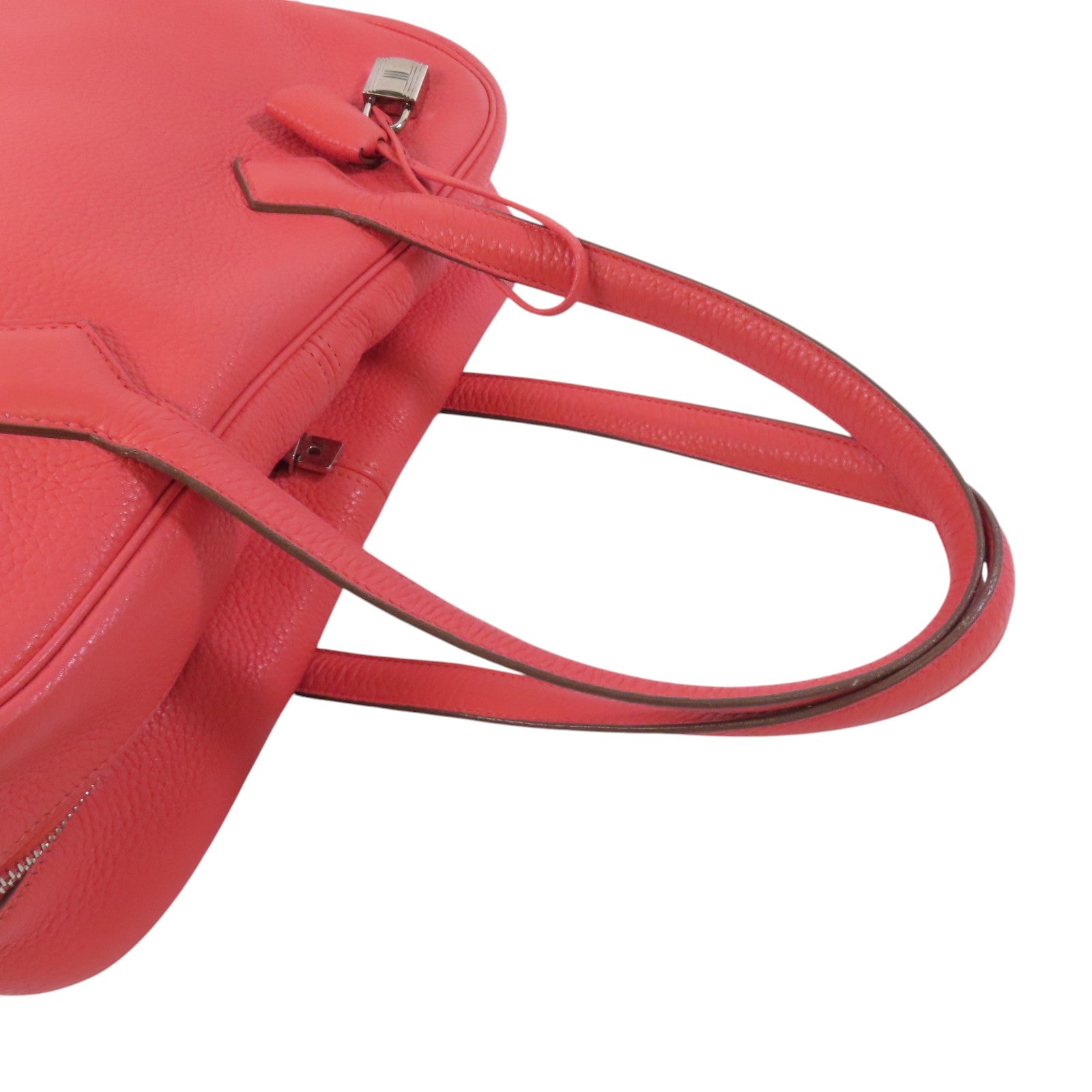 HERMES Clemence皮革Victolia銀扣手挽袋