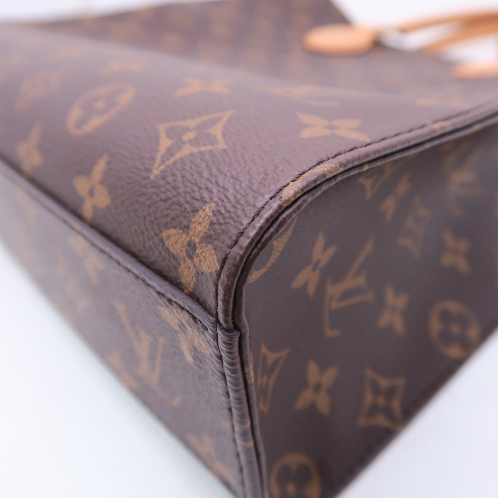 LOUIS VUITTON 【激減優惠】Monogram Sac Plat PM金扣手挽肩背兩用袋啡色