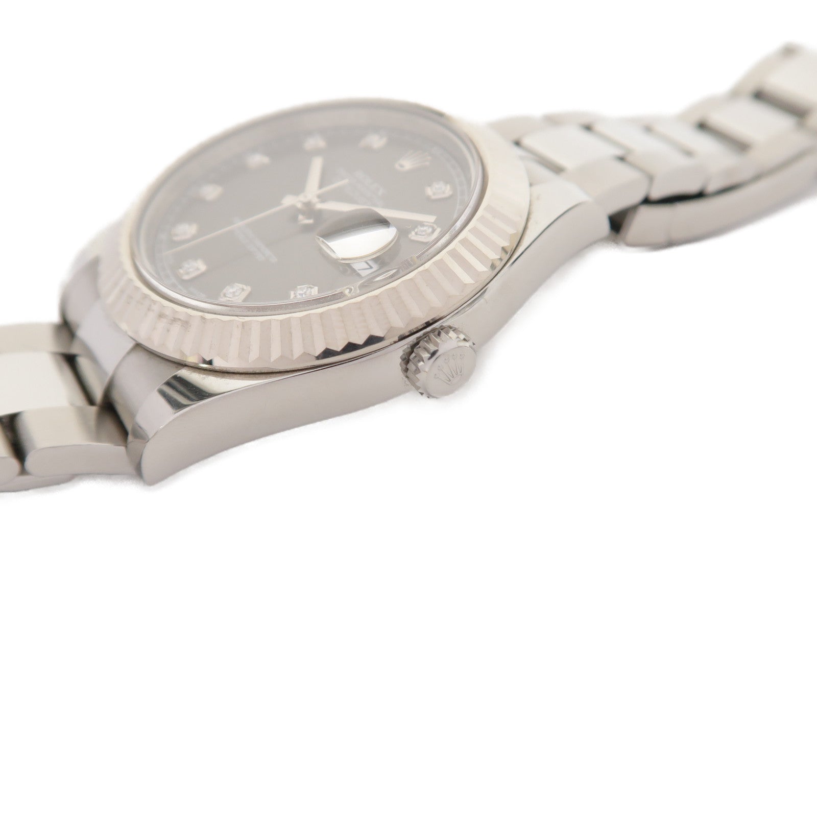 ROLEX Datejust18K白金/不鏽鋼手錶自動機芯灰色