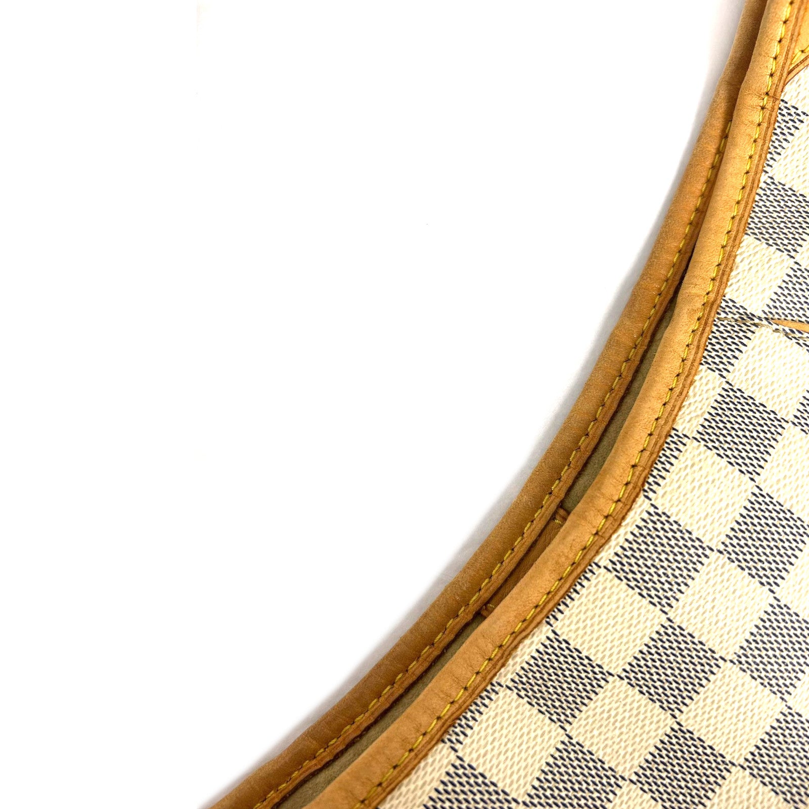 LOUIS VUITTON【激減優惠】 Damier Azur Galliera GM金扣肩背袋白色