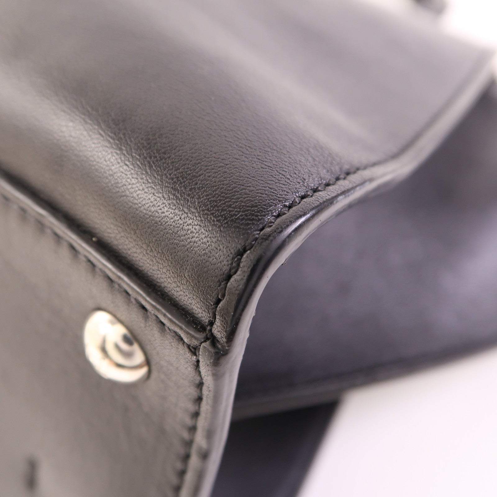 FENDI 牛皮皮革2 Way Shoulder Bag銀扣手挽肩背兩用袋