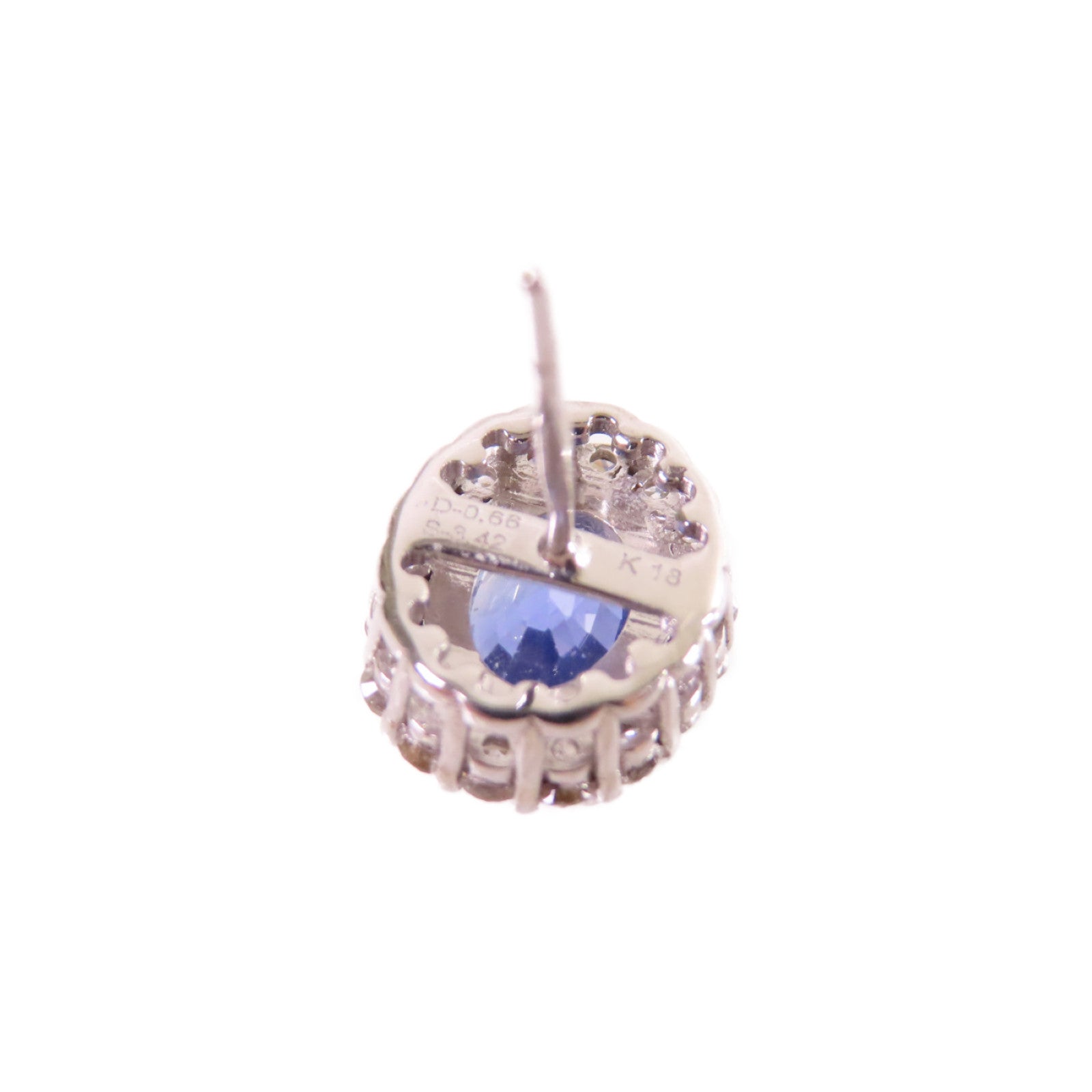 JEWELRY 【激減優惠】18K白金/3.42ct藍寶石/0.66ct鑽石Sapphire Earrings耳環