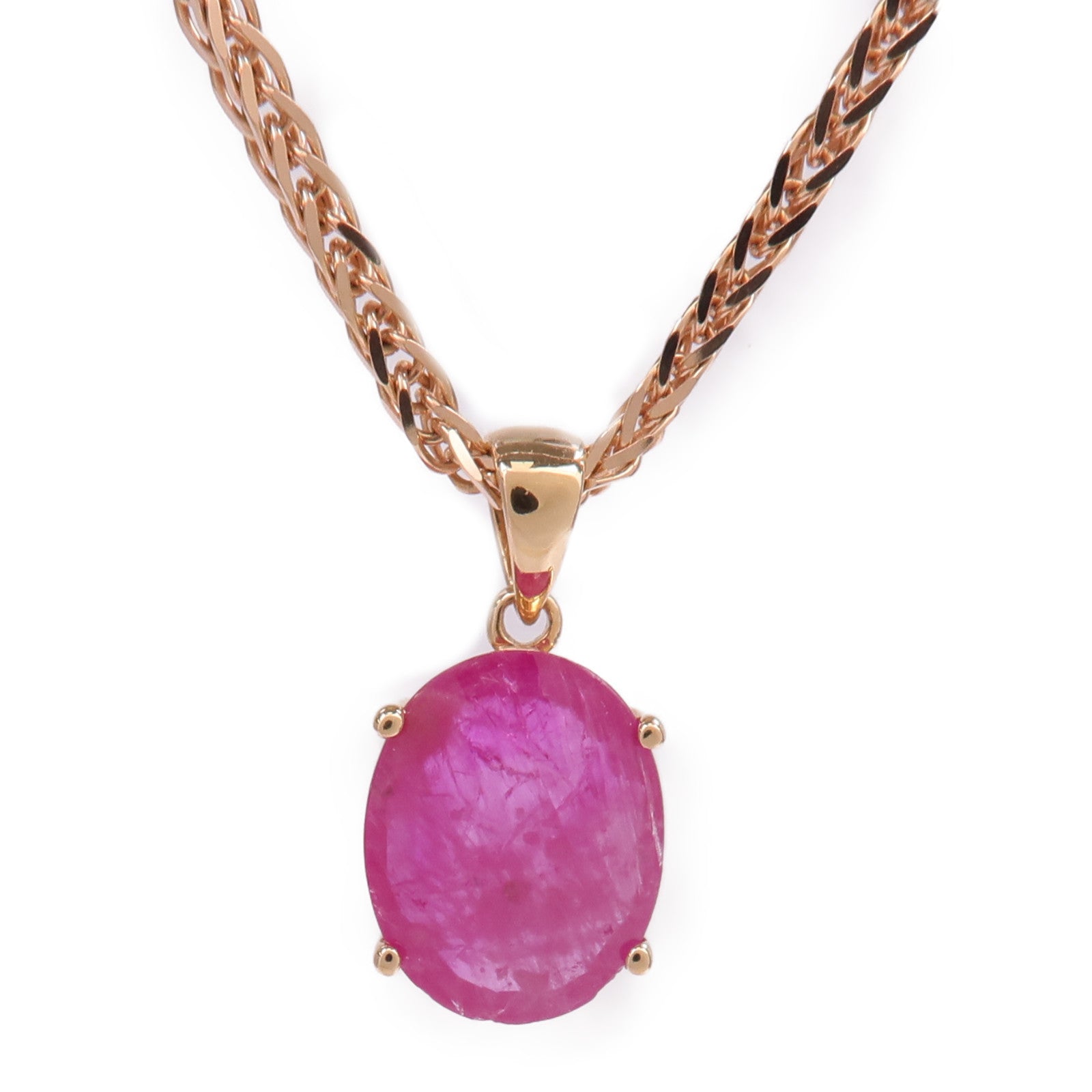 JEWELRY 【激減優惠】18K黃金/玫瑰金Ruby Necklace紅寶石項鍊