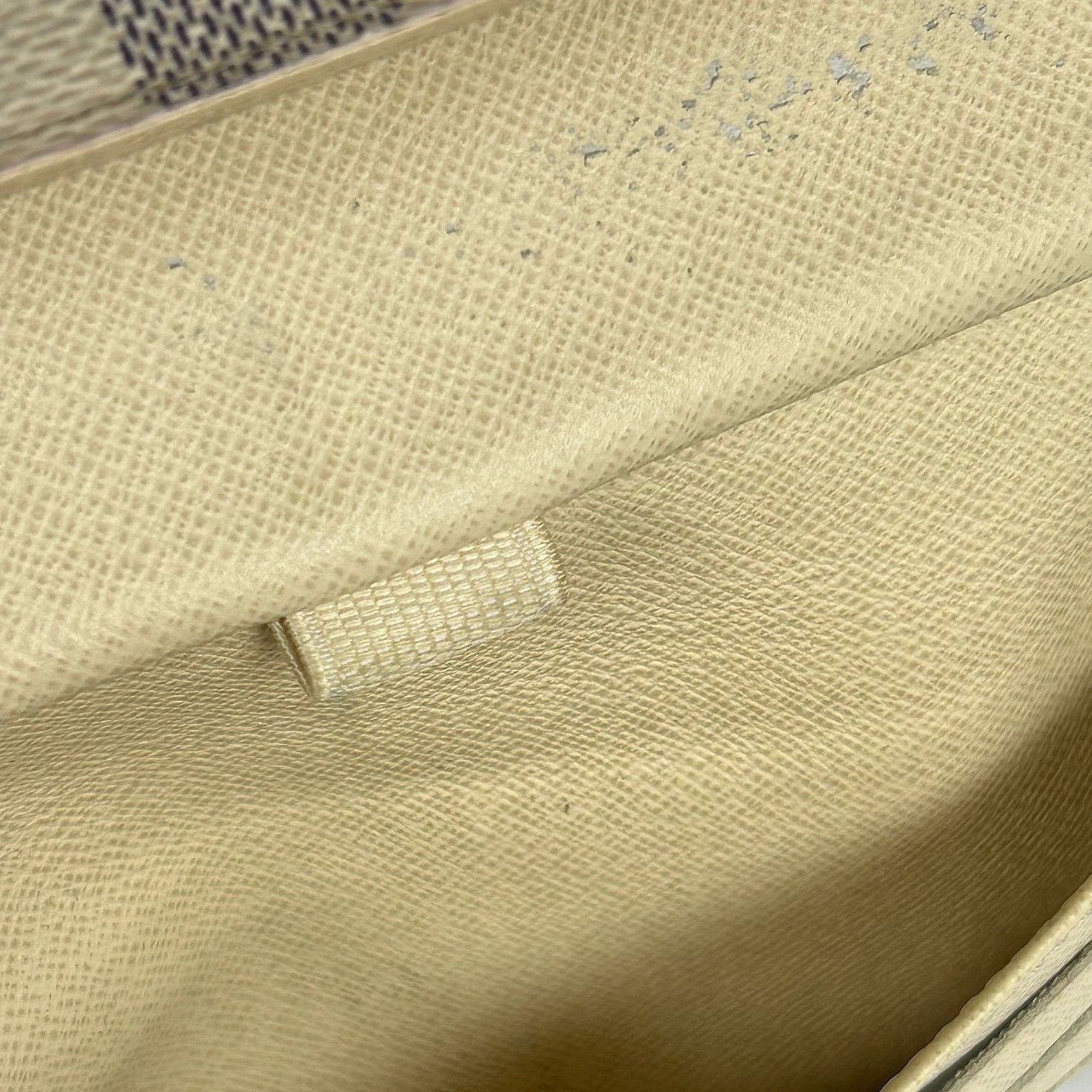 LOUIS VUITTON Damier Azur Portefeuille International金扣長錢包