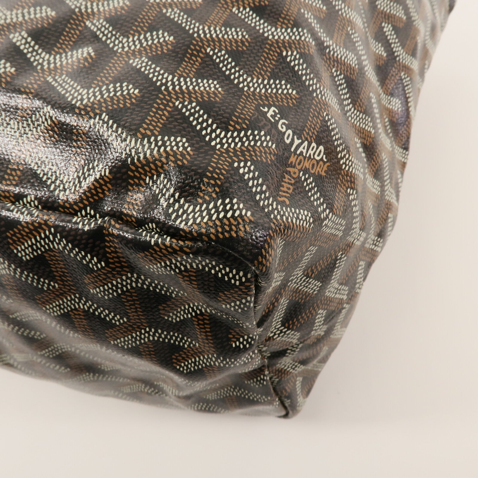 GOYARD 牛皮皮革/塗層帆布Saint Louis PM手挽袋
