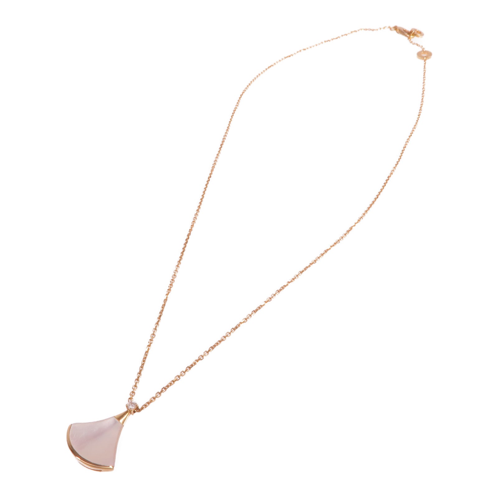 BVLGARI 18K玫瑰金Divas' Dream Mother of Pearl Diamond Necklace珍珠母貝/鑽石珍珠項鍊