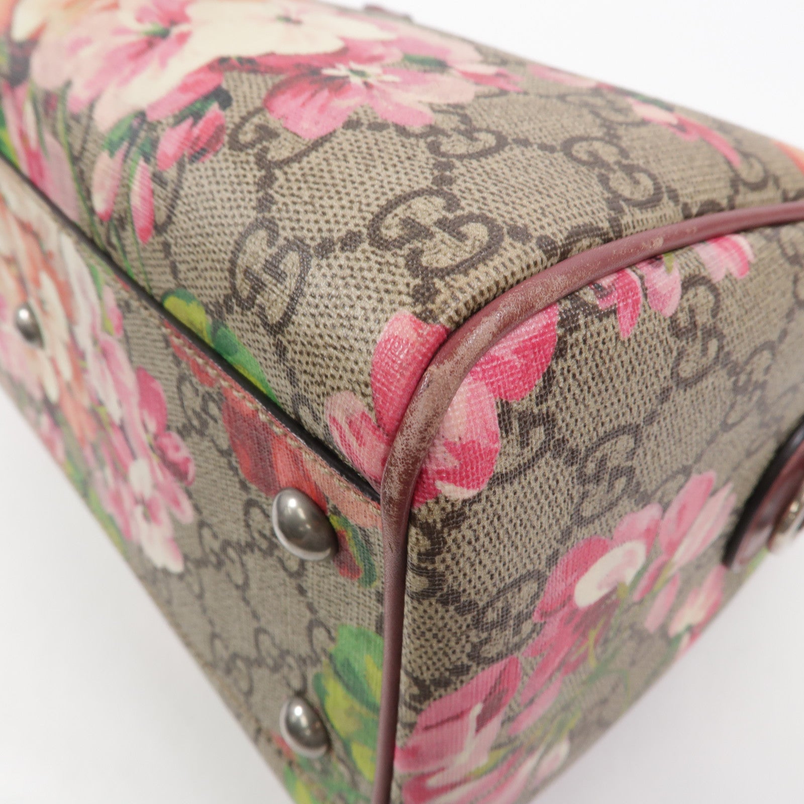 GUCCI 塗層帆布GG Supreme Blooms Boston Bag手挽肩背兩用袋