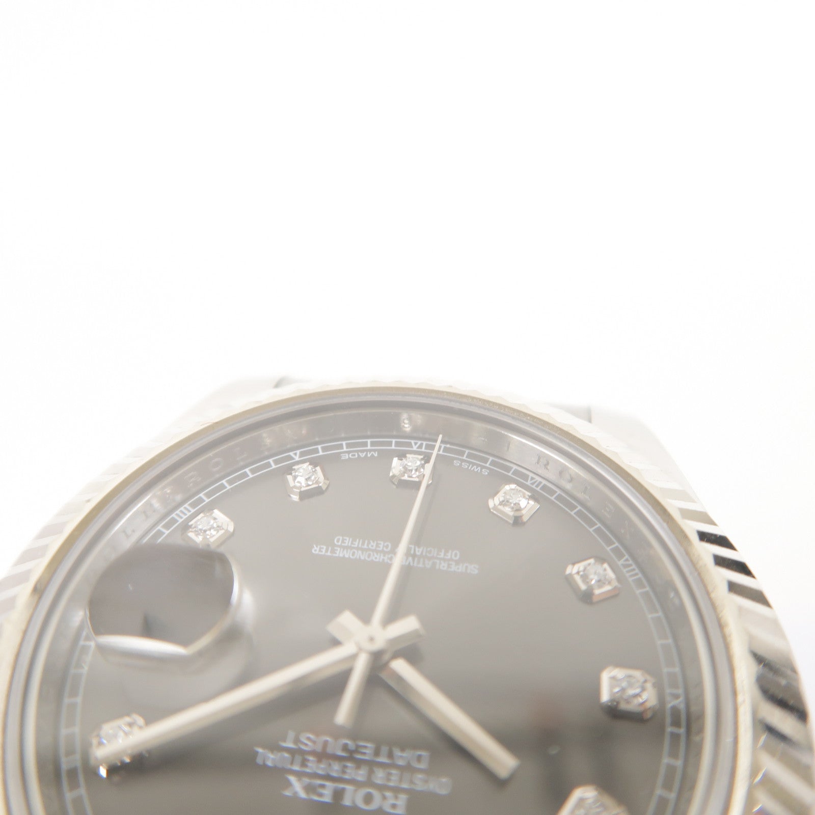 ROLEX Datejust18K白金/不鏽鋼手錶自動機芯灰色