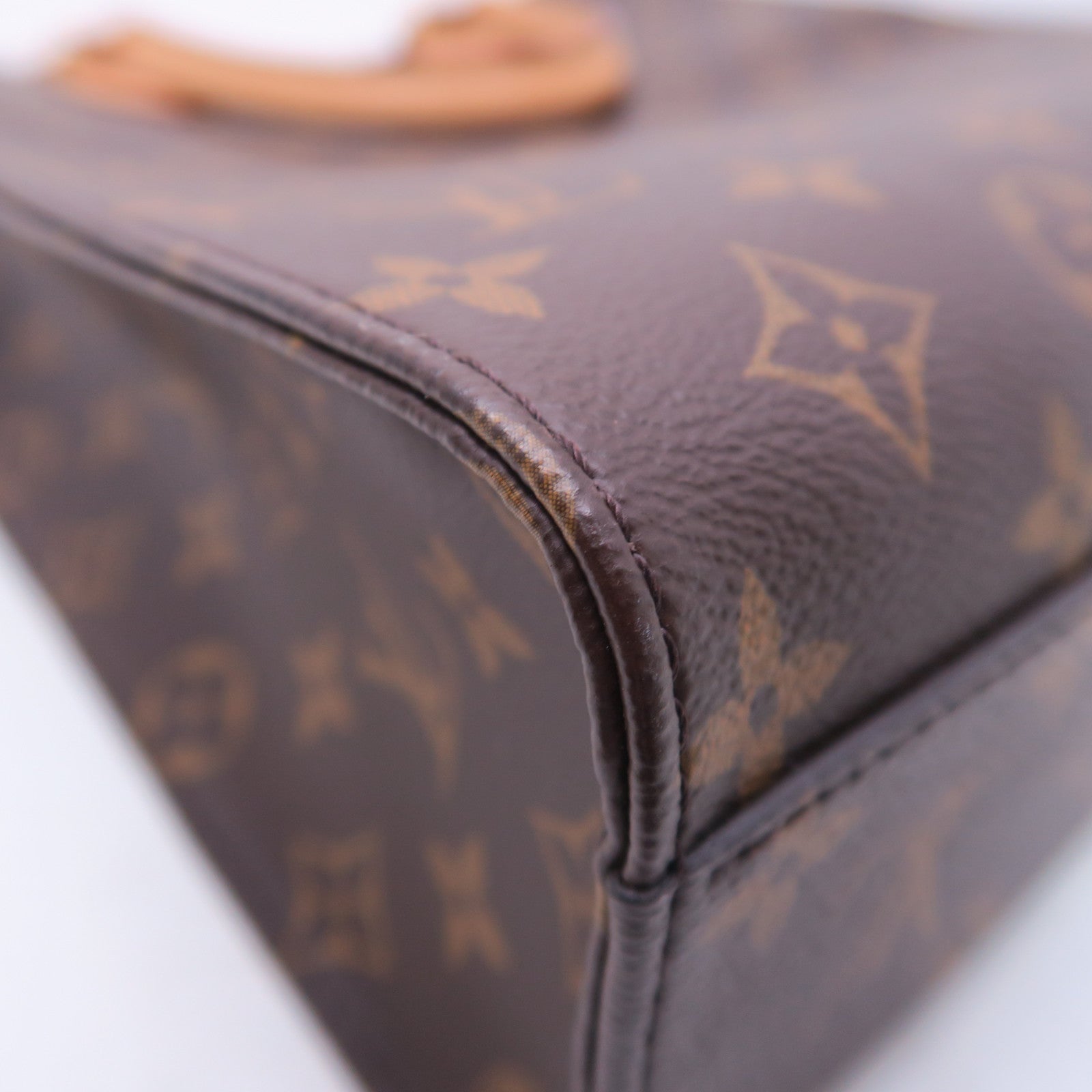 LOUIS VUITTON 【激減優惠】Monogram Sac Plat PM金扣手挽肩背兩用袋啡色