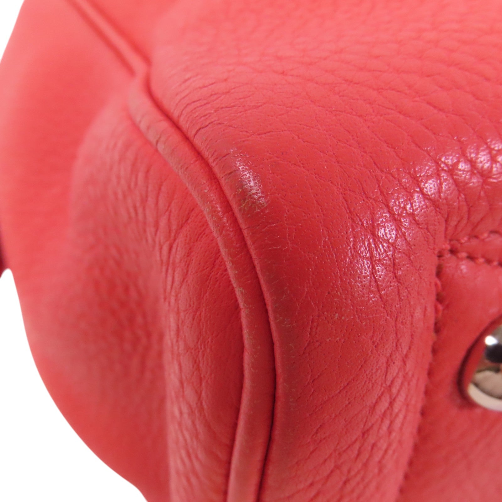 HERMES Clemence皮革Victolia銀扣手挽袋