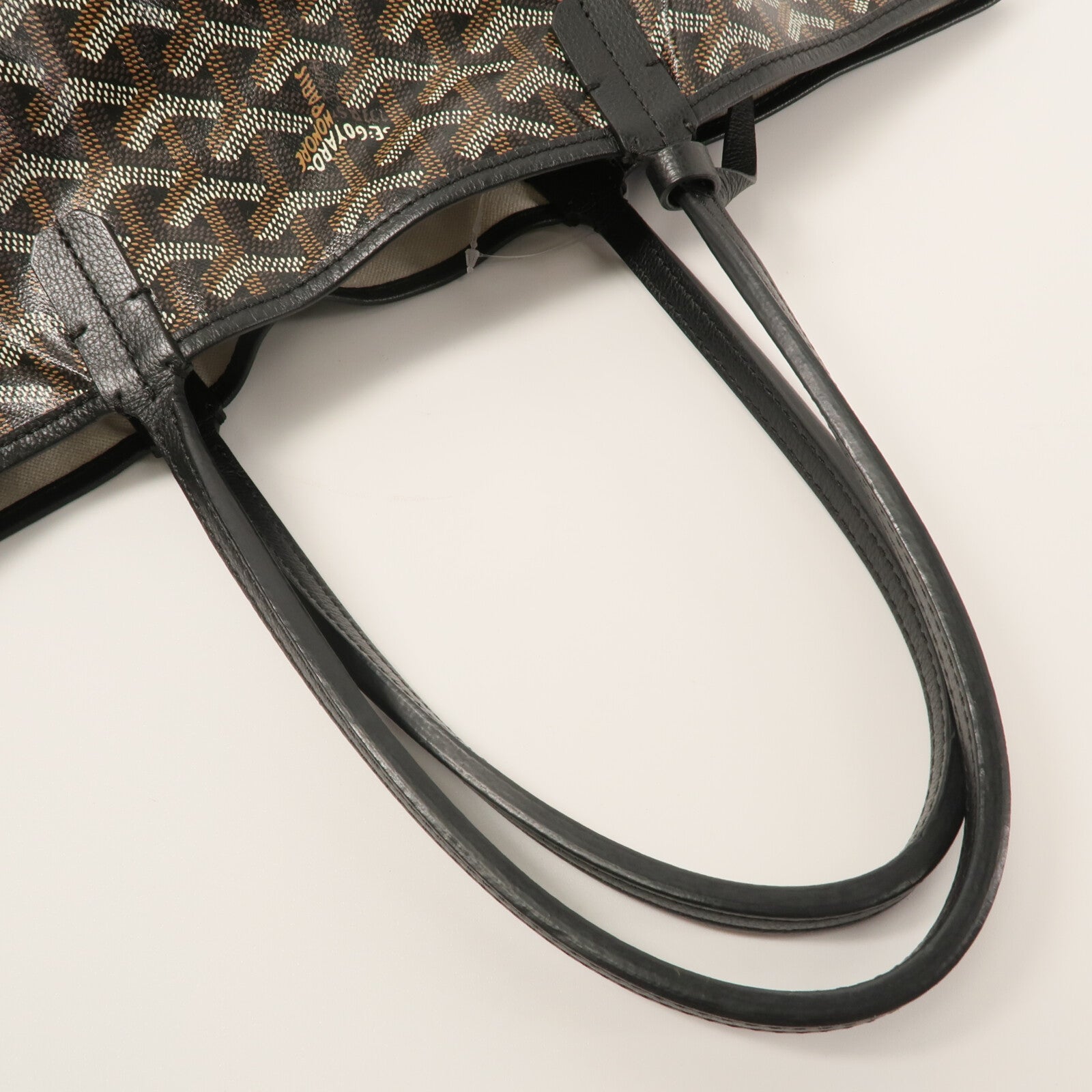 GOYARD 牛皮皮革/塗層帆布Saint Louis PM手挽袋
