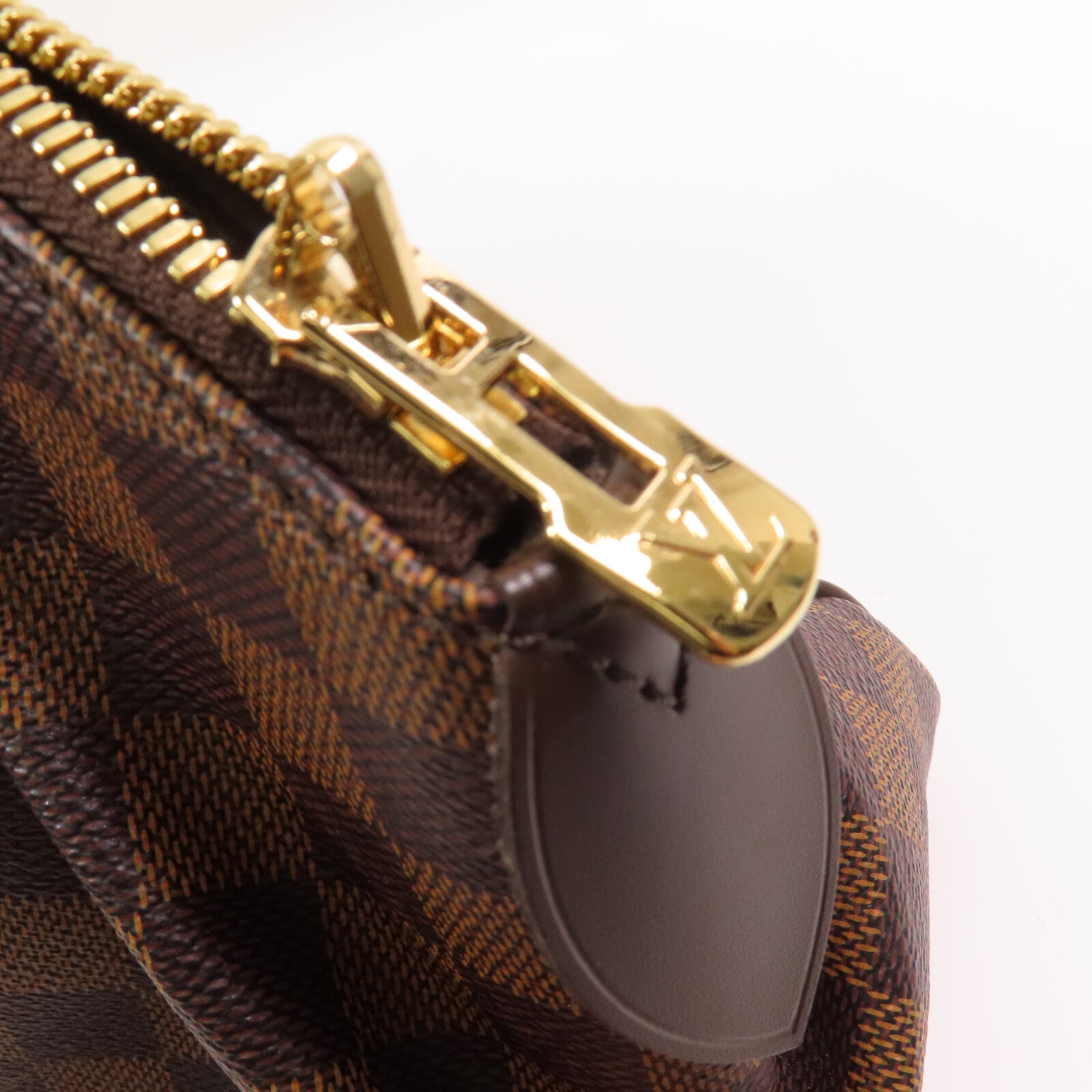 LOUIS VUITTON Damier Ebene Verona PM金扣手挽袋