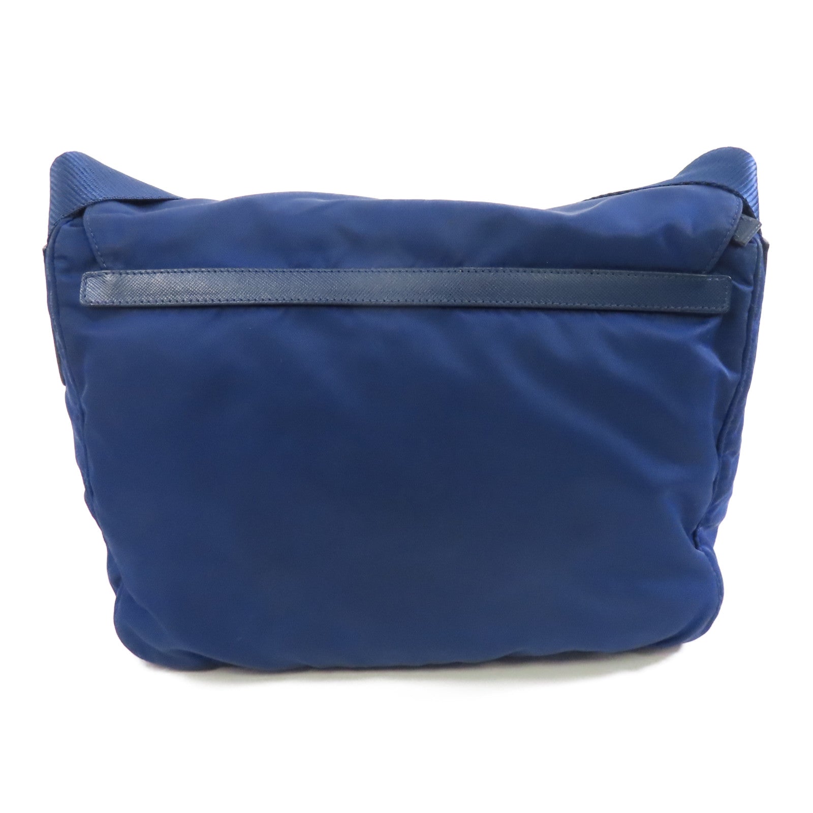 PRADA 尼龍Shoulder Bag銀扣肩背袋藍色