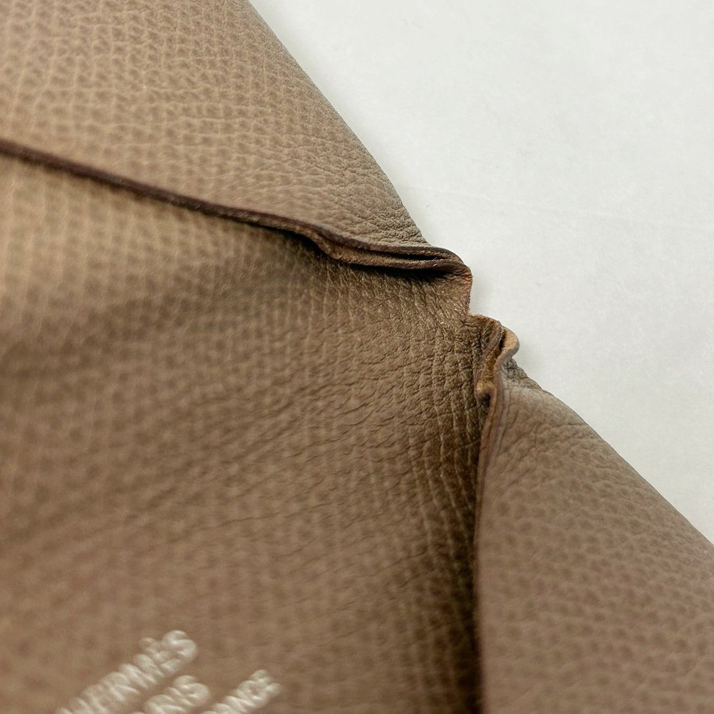 HERMES 【激減優惠】Epsom皮革Calvi Card Holder卡片套Etoupe