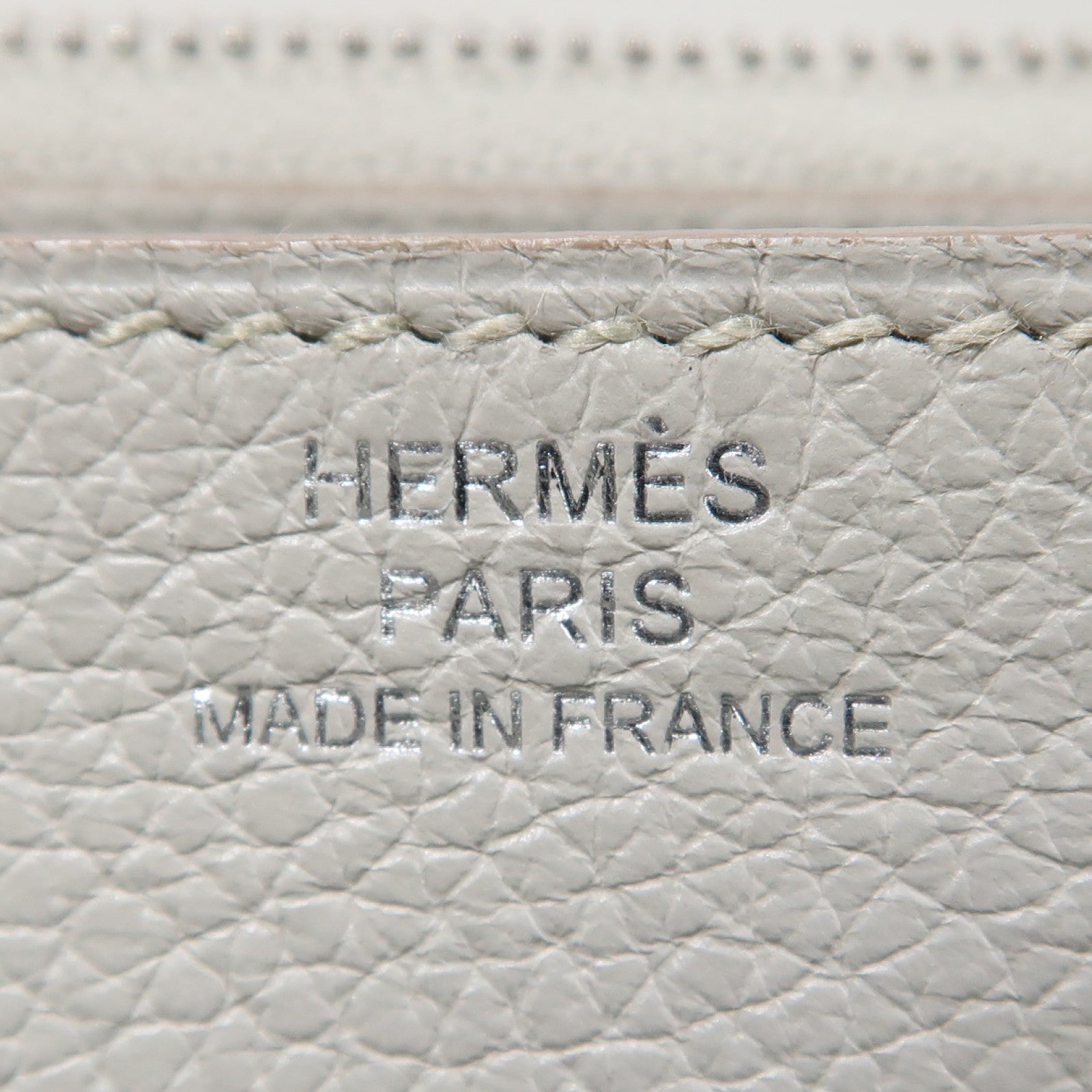 HERMES 【激減優惠】Evercolor皮革Convoyeur Mini銀扣肩背袋灰色