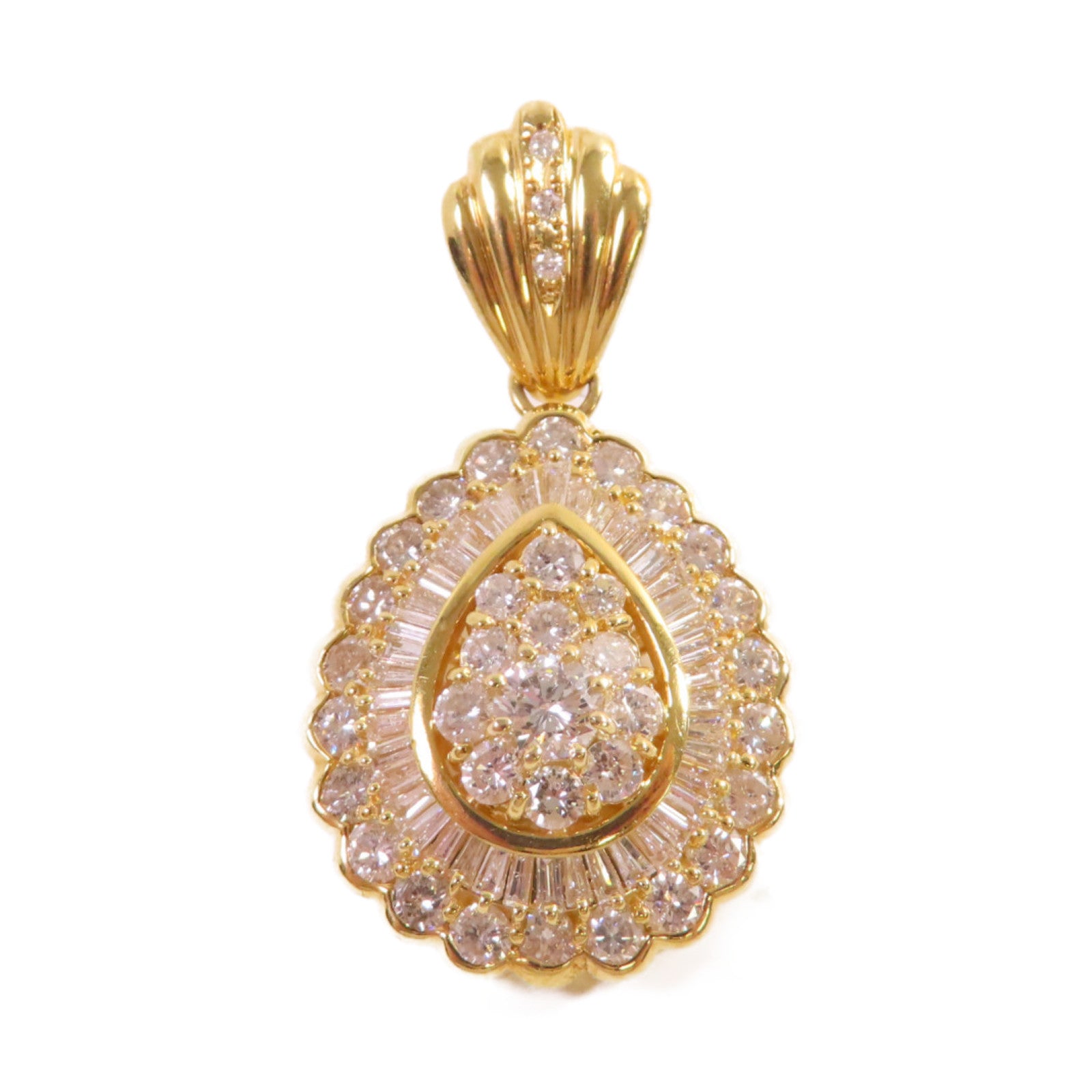 JEWELRY 18K黃金/3.10ct鑽石Diamond Pendant Top吊墜