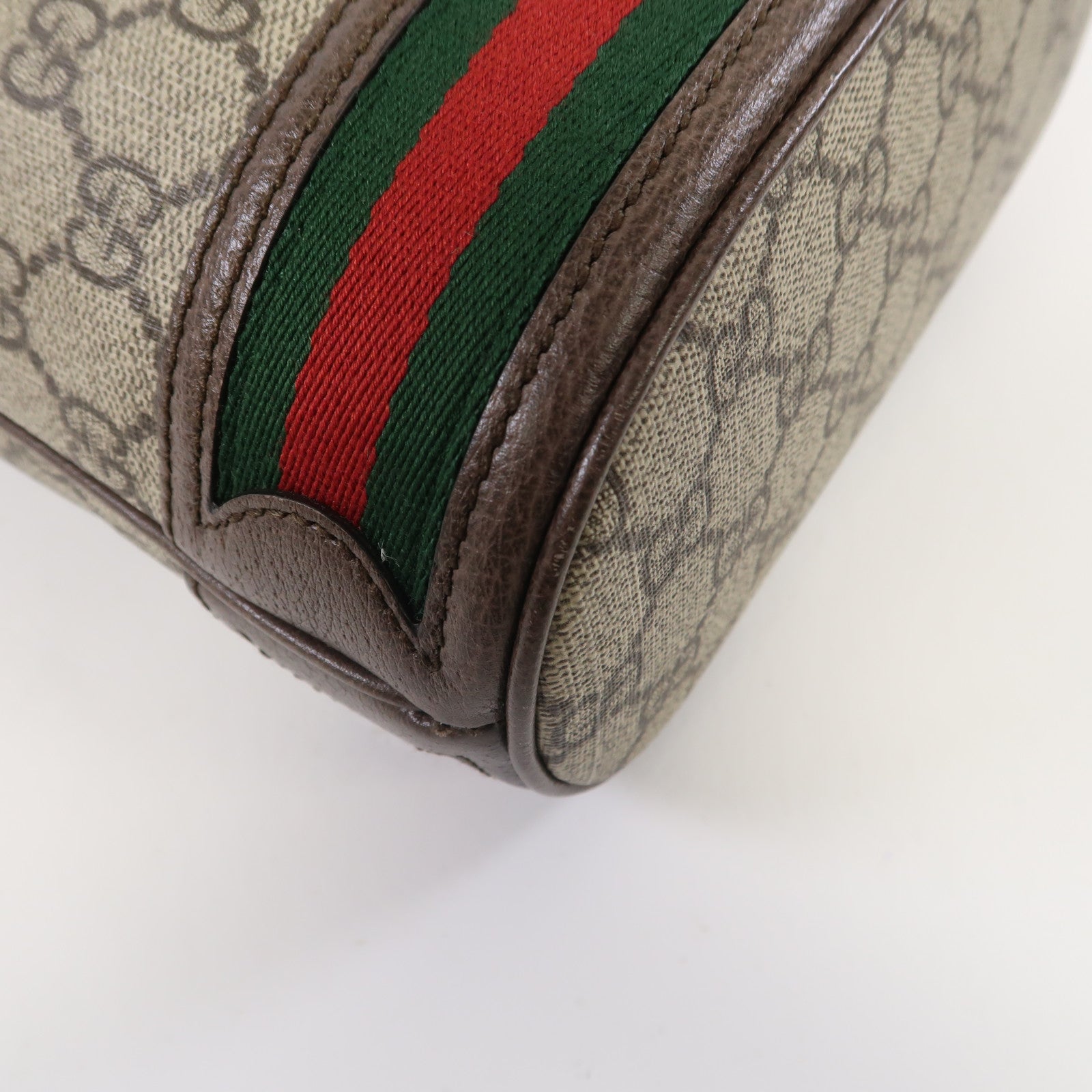 GUCCI 【激減優惠】塗層帆布Ophidia GG Small Bucket Bag金扣手挽肩背兩用袋啡色