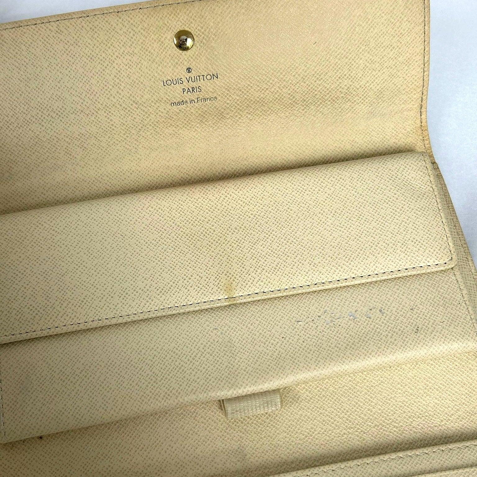 LOUIS VUITTON Damier Azur Portefeuille International金扣長錢包