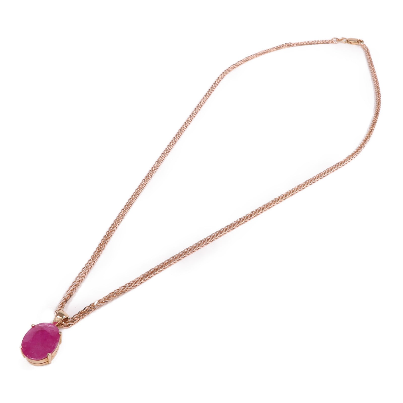 JEWELRY 【激減優惠】18K黃金/玫瑰金Ruby Necklace紅寶石項鍊