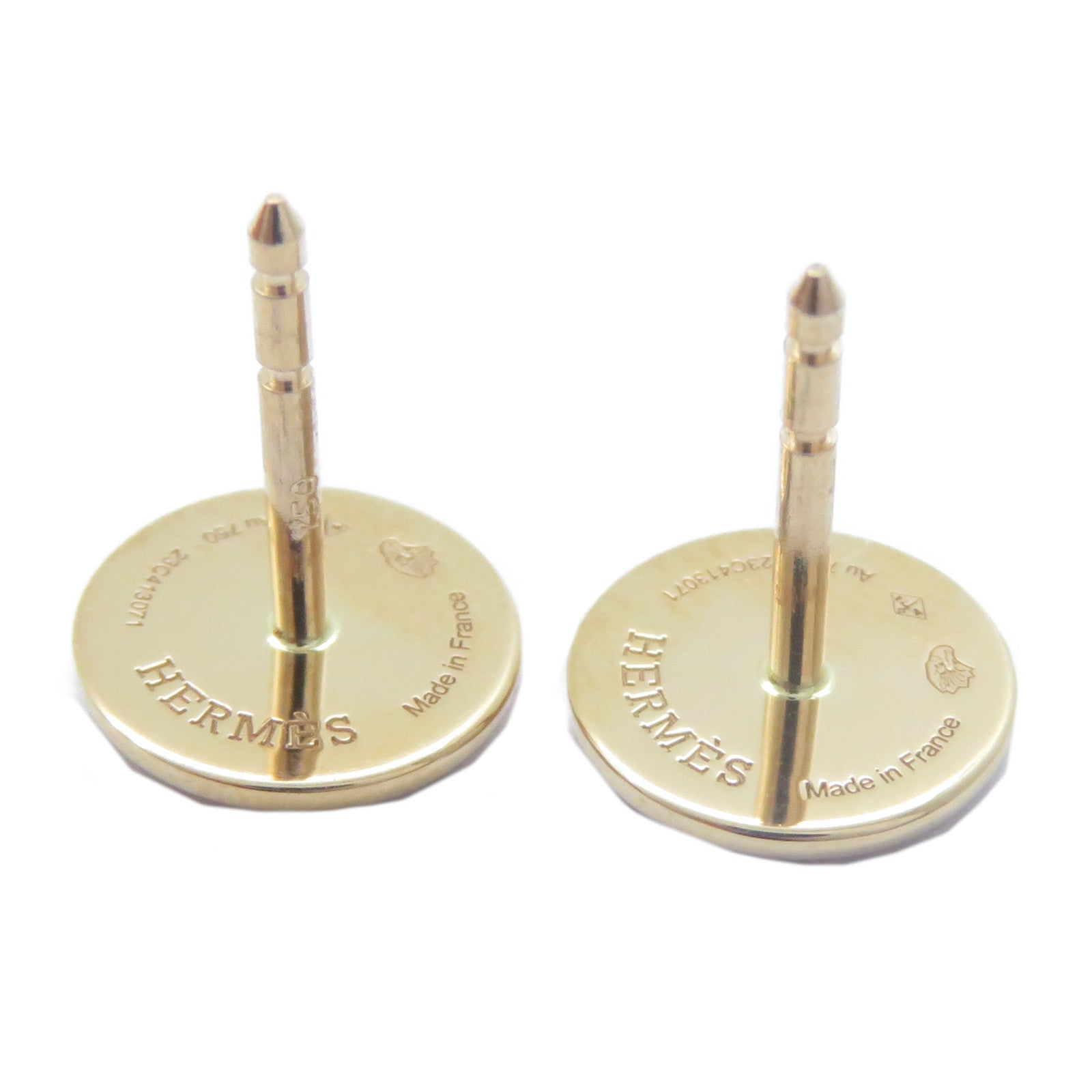 HERMES 18K玫瑰金Ex-Libris Earrings耳環