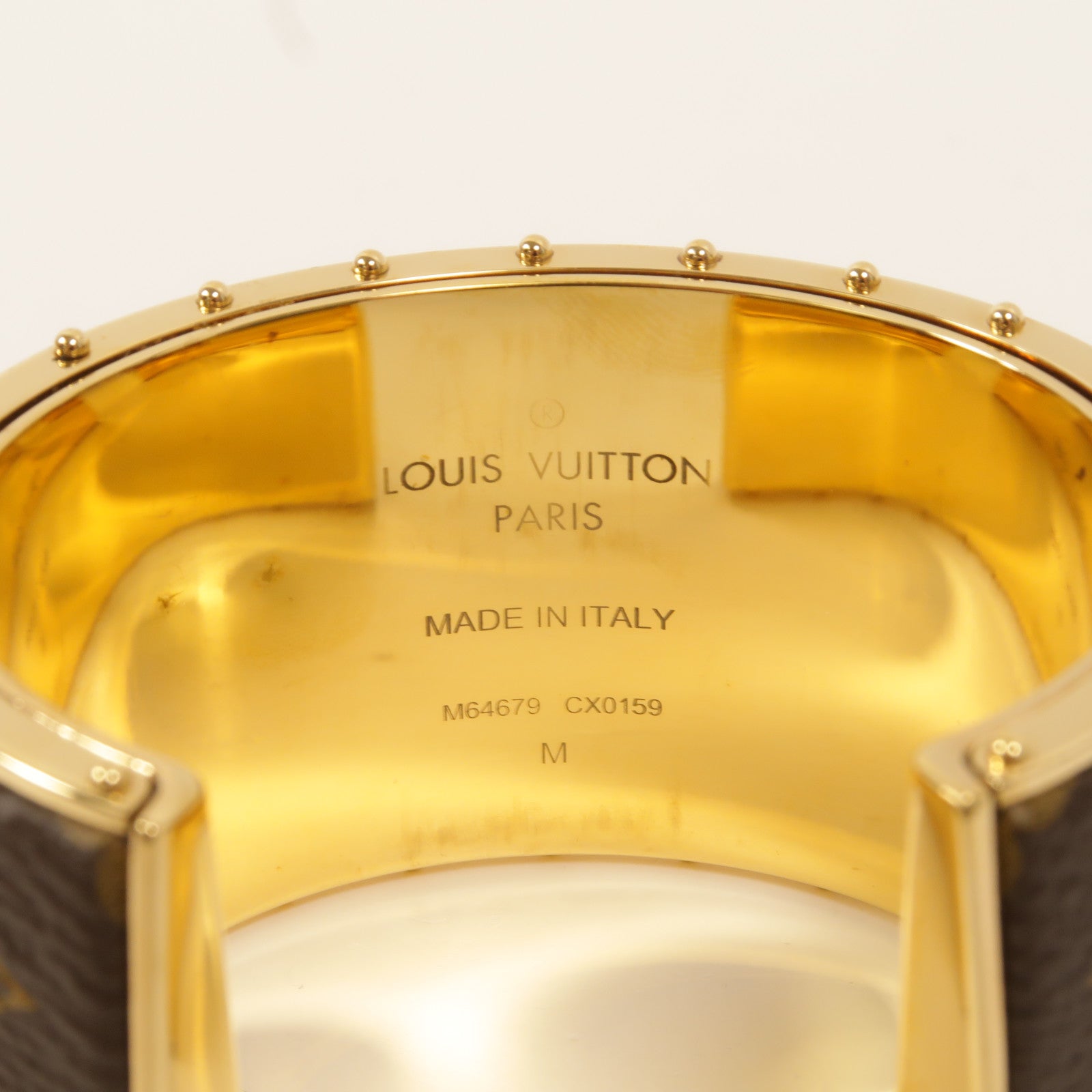 LOUIS VUITTON 金屬/Monogram Wild LV Cuff M手鐲