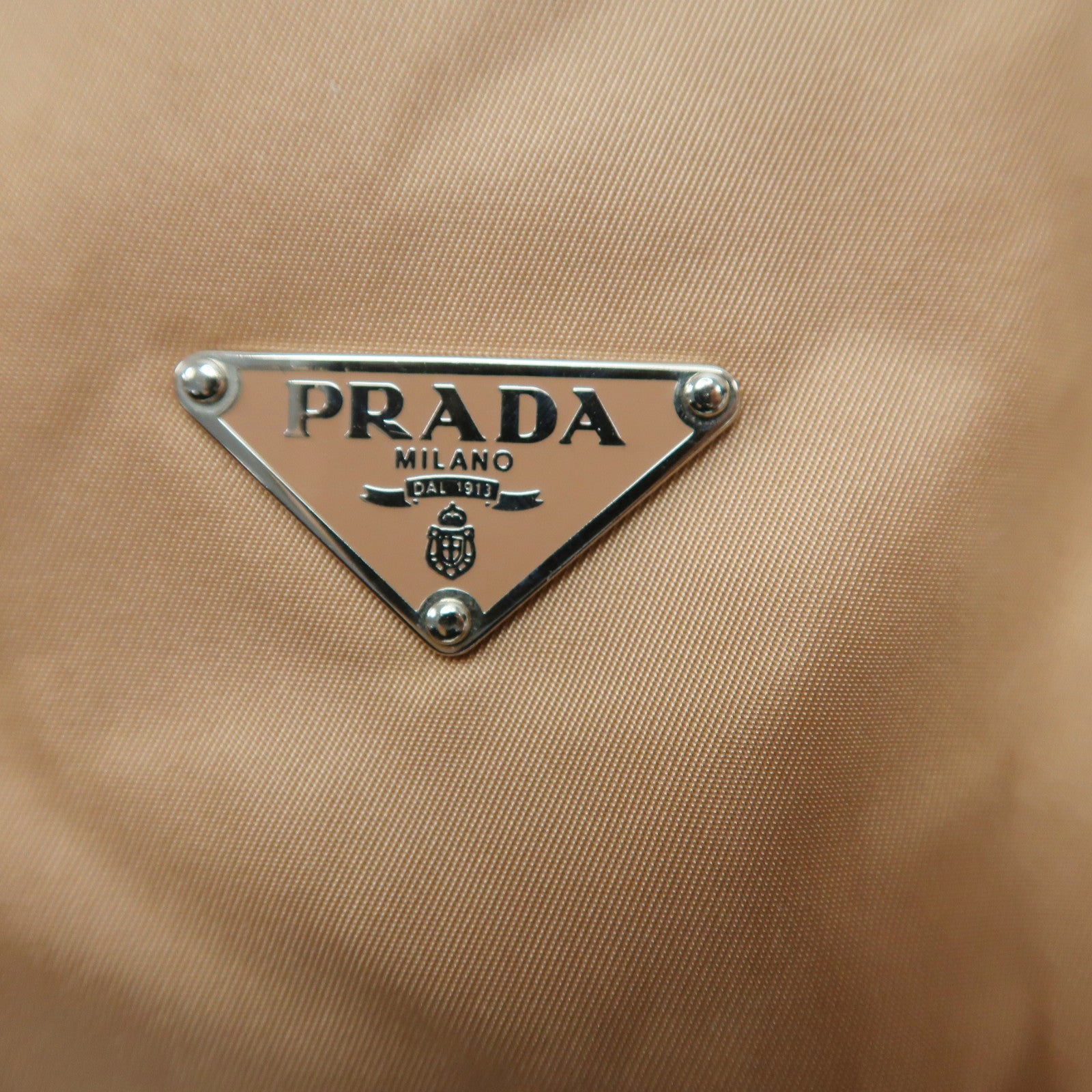 PRADA 尼龍/漆皮皮革Shoulder Bag銀扣肩背袋粉紅色