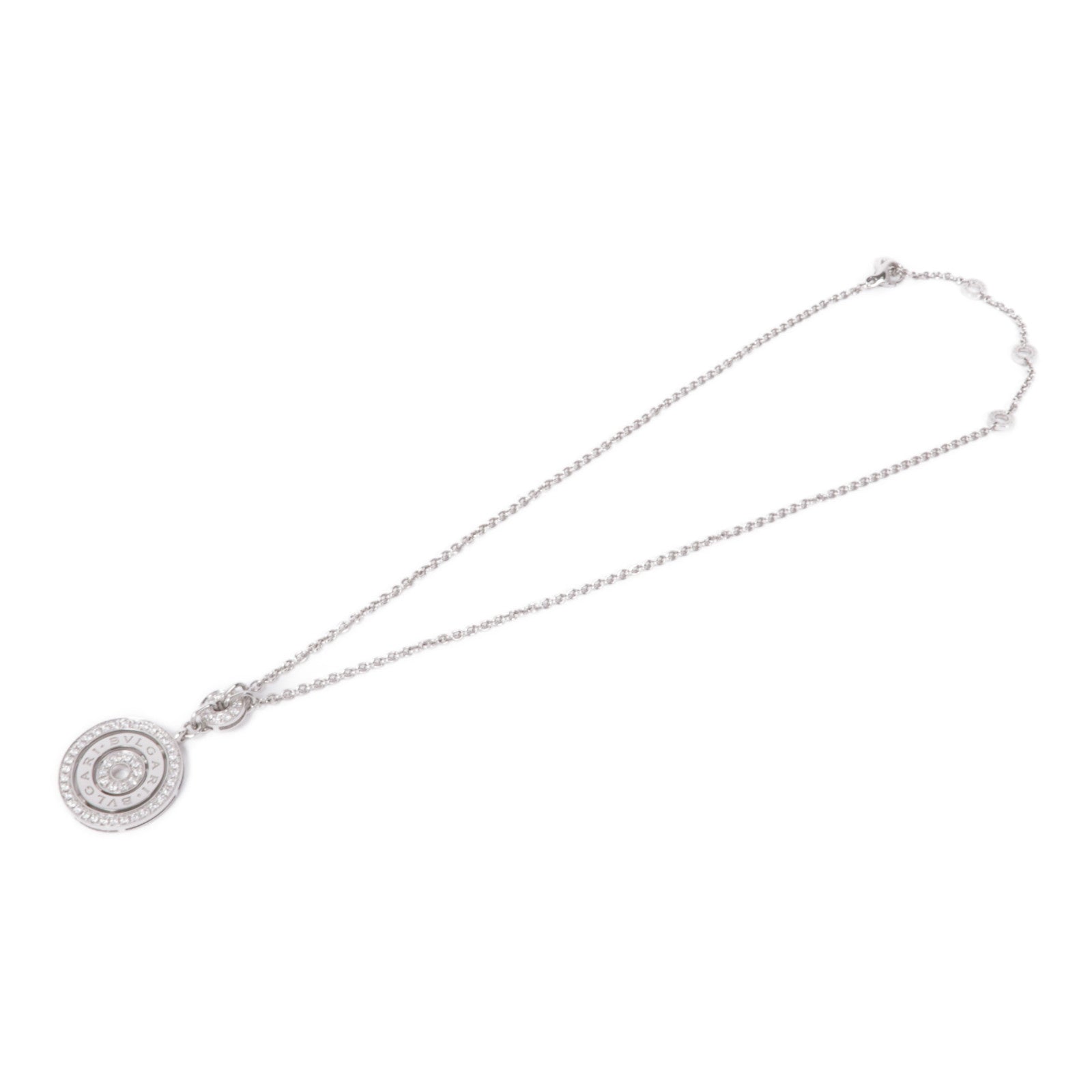 BVLGARI 18K白金Concentrica Diamond Necklace項鍊