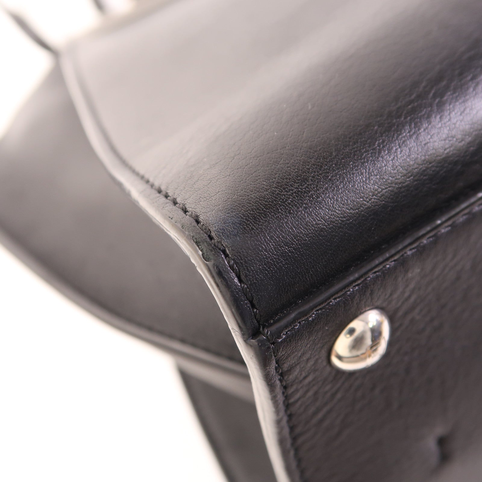 FENDI 牛皮皮革2 Way Shoulder Bag銀扣手挽肩背兩用袋