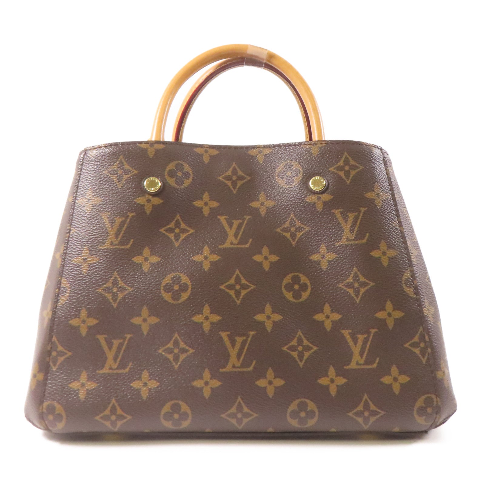 LOUIS VUITTON Monogram Montaigne BB金扣手挽肩背兩用袋啡色