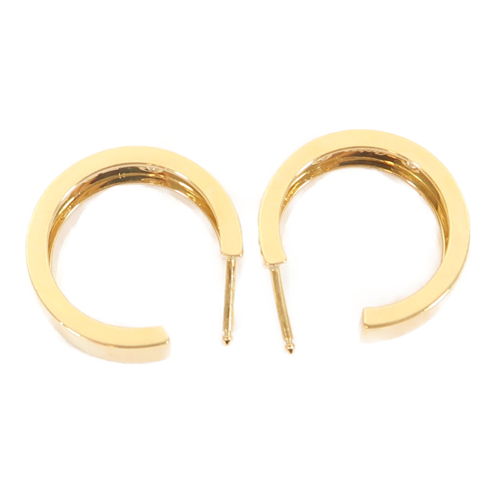 CARTIER 18K黃金Love Diamond Earrings鑽石耳環金色