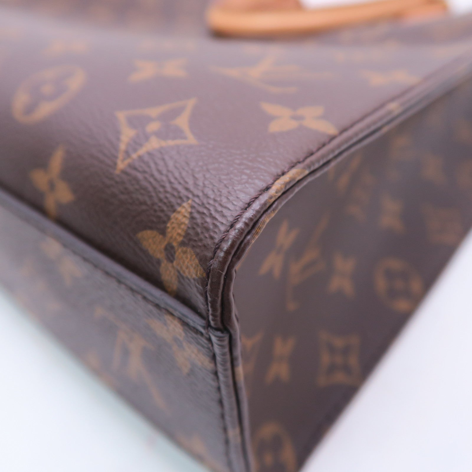 LOUIS VUITTON 【激減優惠】Monogram Sac Plat PM金扣手挽肩背兩用袋啡色
