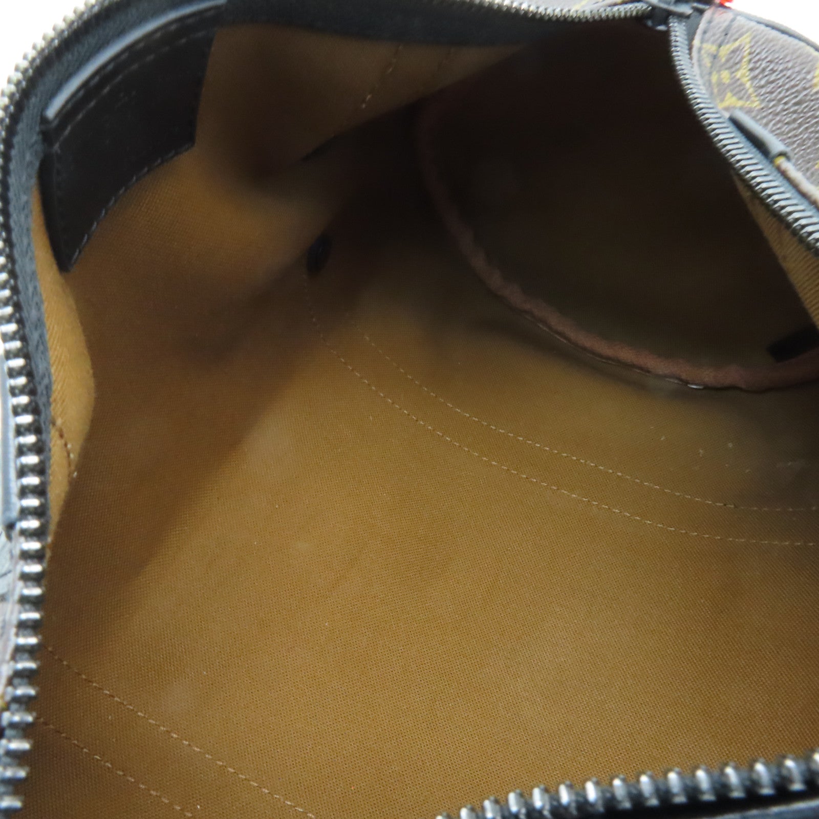 LOUIS VUITTON 【激減優惠】Monogram Macassar Messenger Mini Polochon手挽肩背兩用袋棕色/黒色
